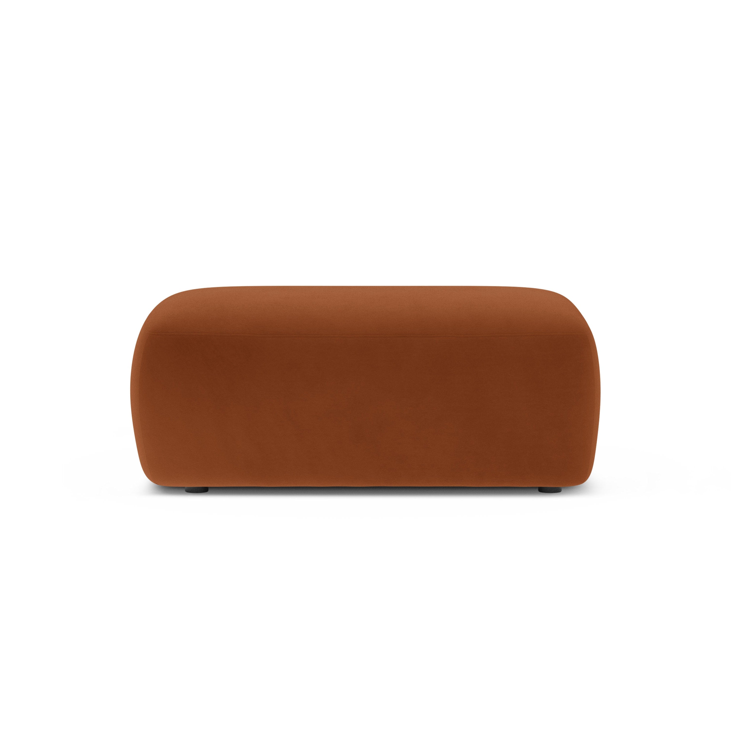 Rectangular Velvet Pouf KATE Terracotta