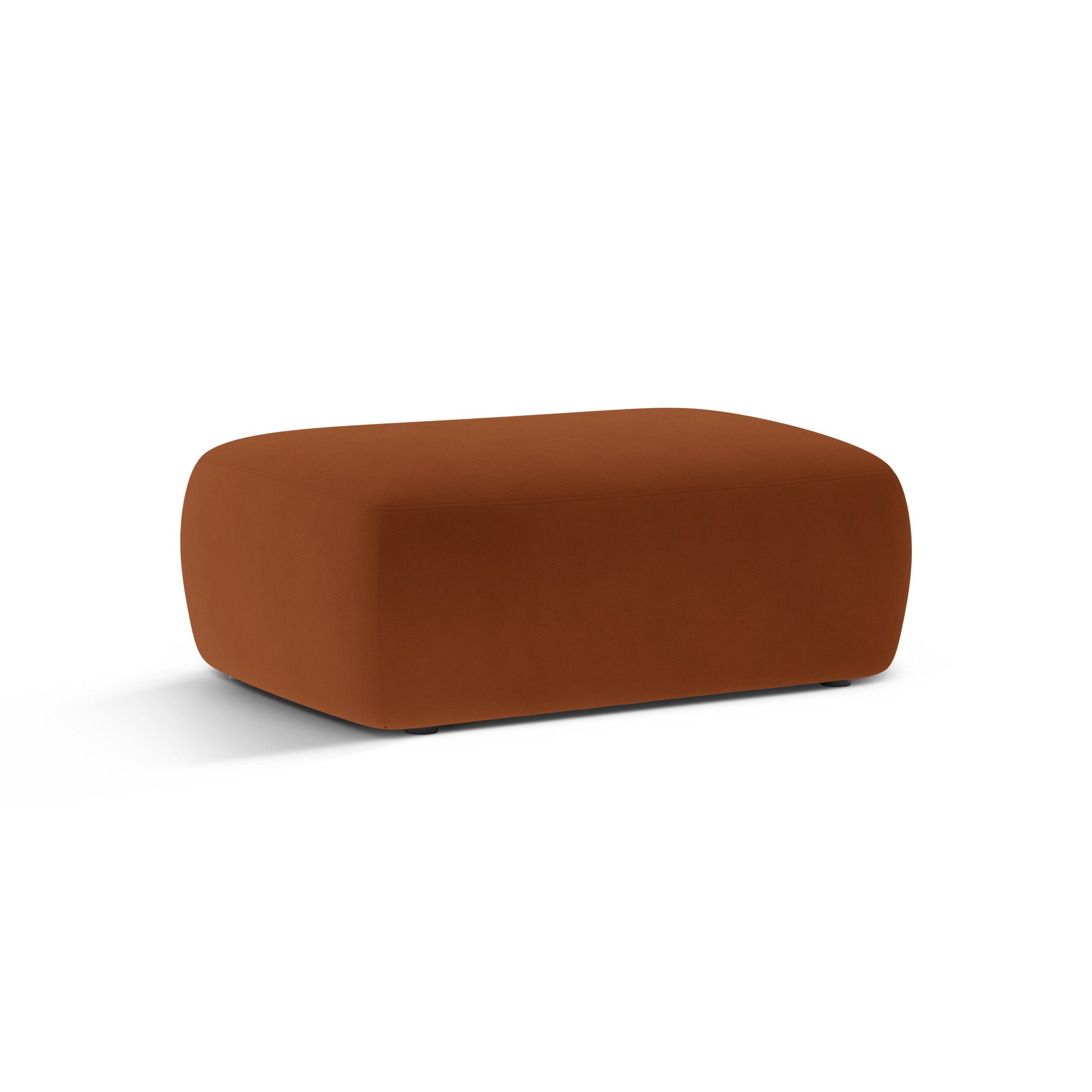 Rectangular Velvet Pouf KATE Terracotta