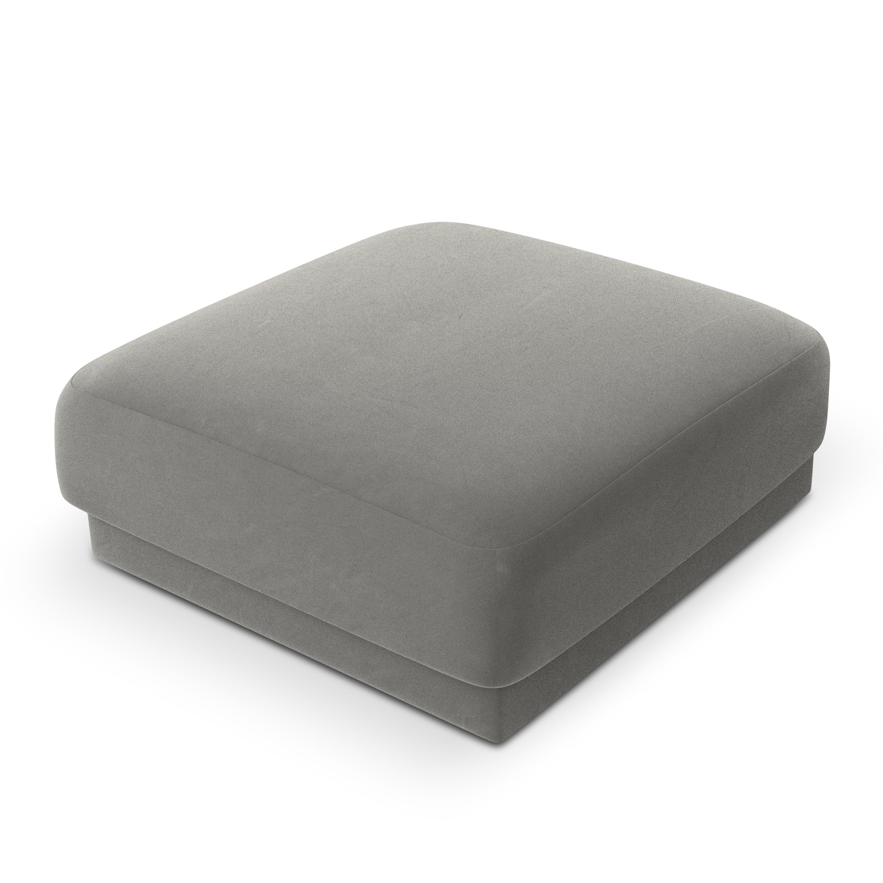 Puf aksamitny MILEY jasnoszary Micadoni Eye on Design