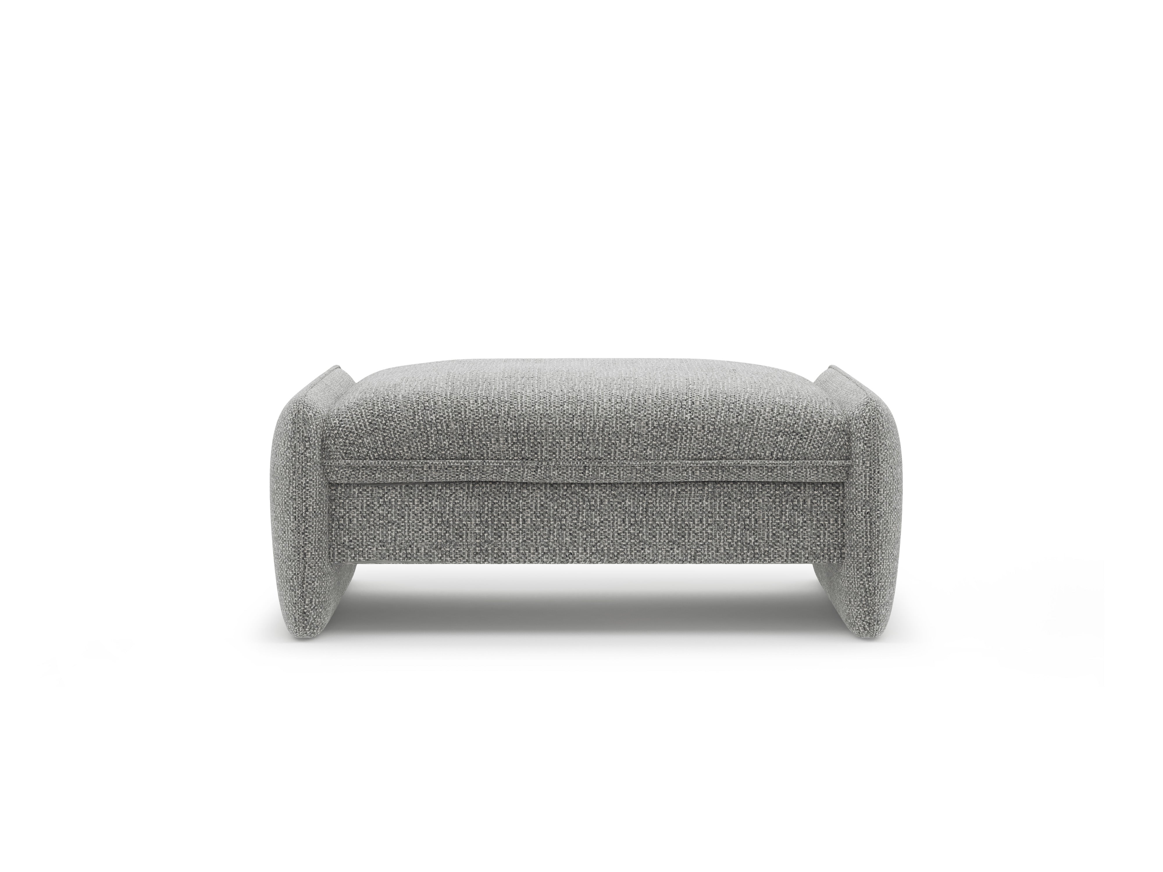 Puf GEORGIA grijs chenille