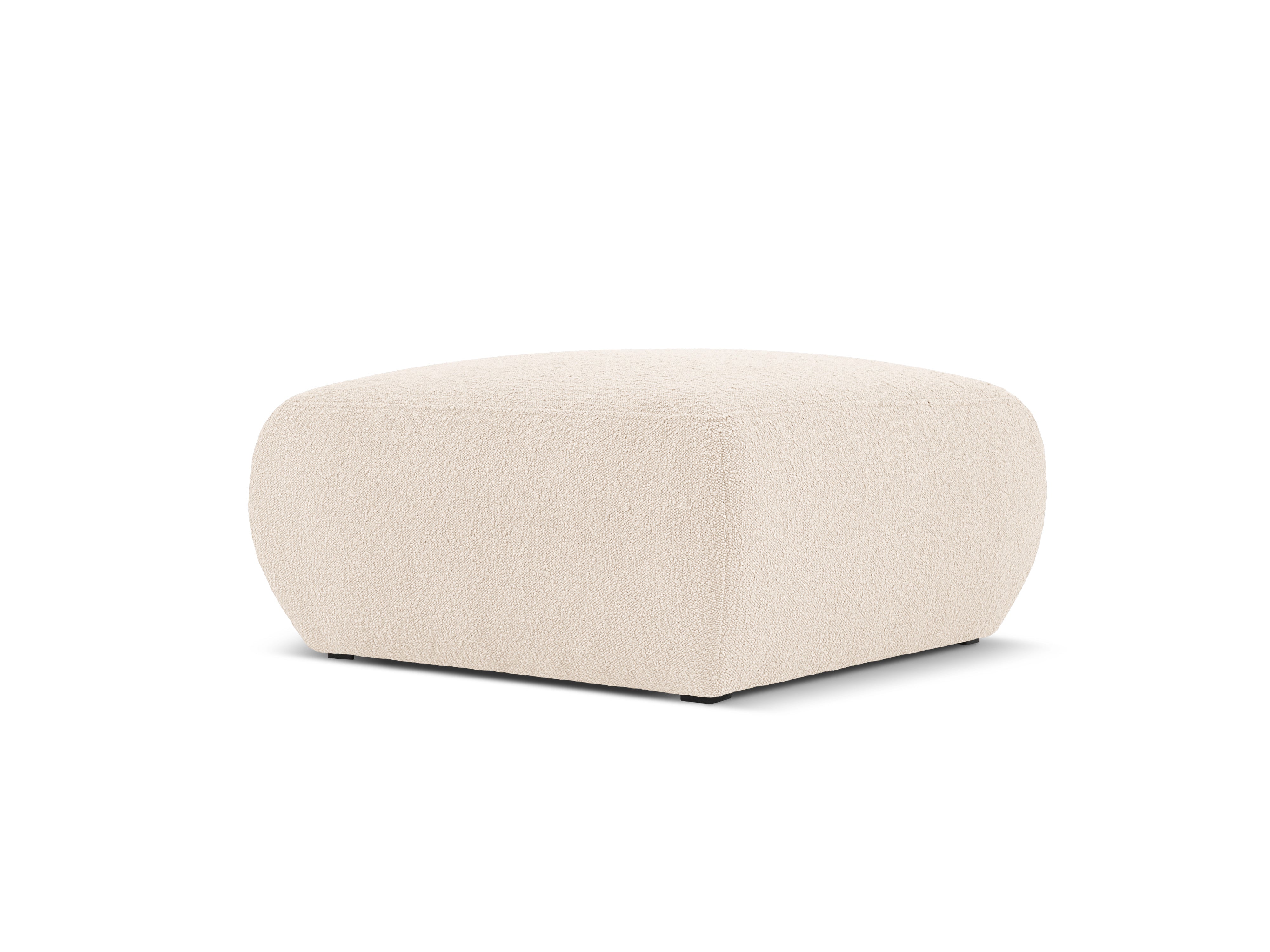 Puf w tkaninie boucle MOLINO beżowy Micadoni 75 cm Eye on Design