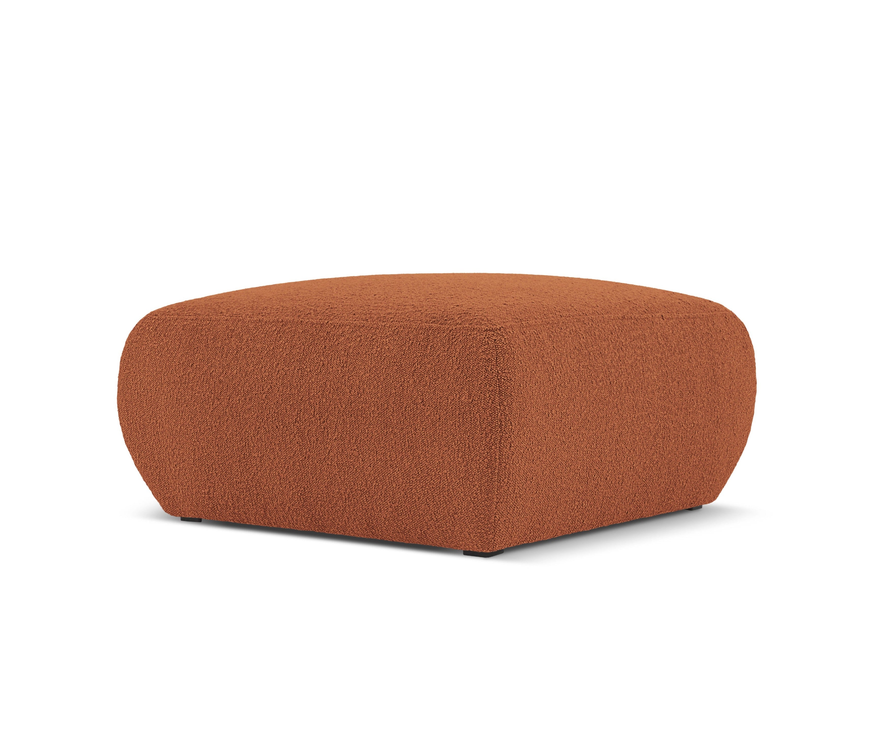 Puf w tkaninie boucle MOLINO terracotta Micadoni 75 cm Eye on Design