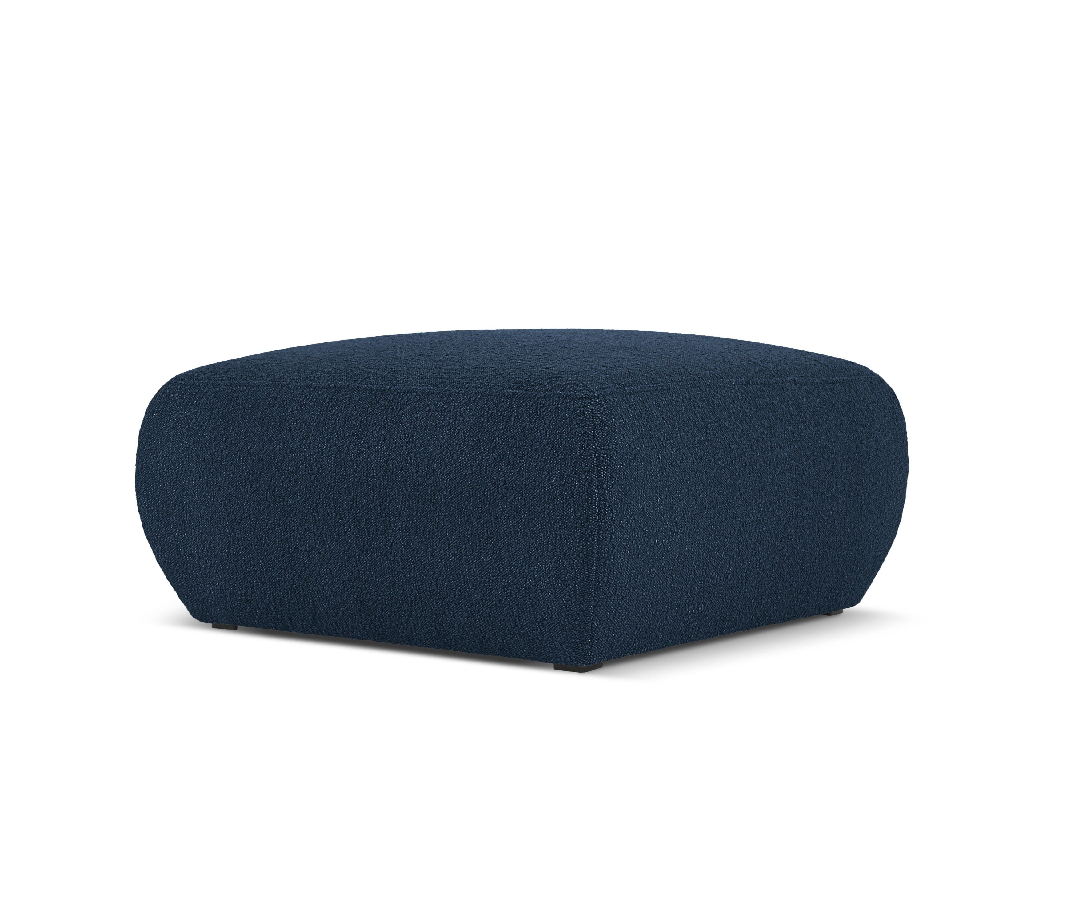 Puf w tkaninie boucle MOLINO granatowy Micadoni 75 cm Eye on Design