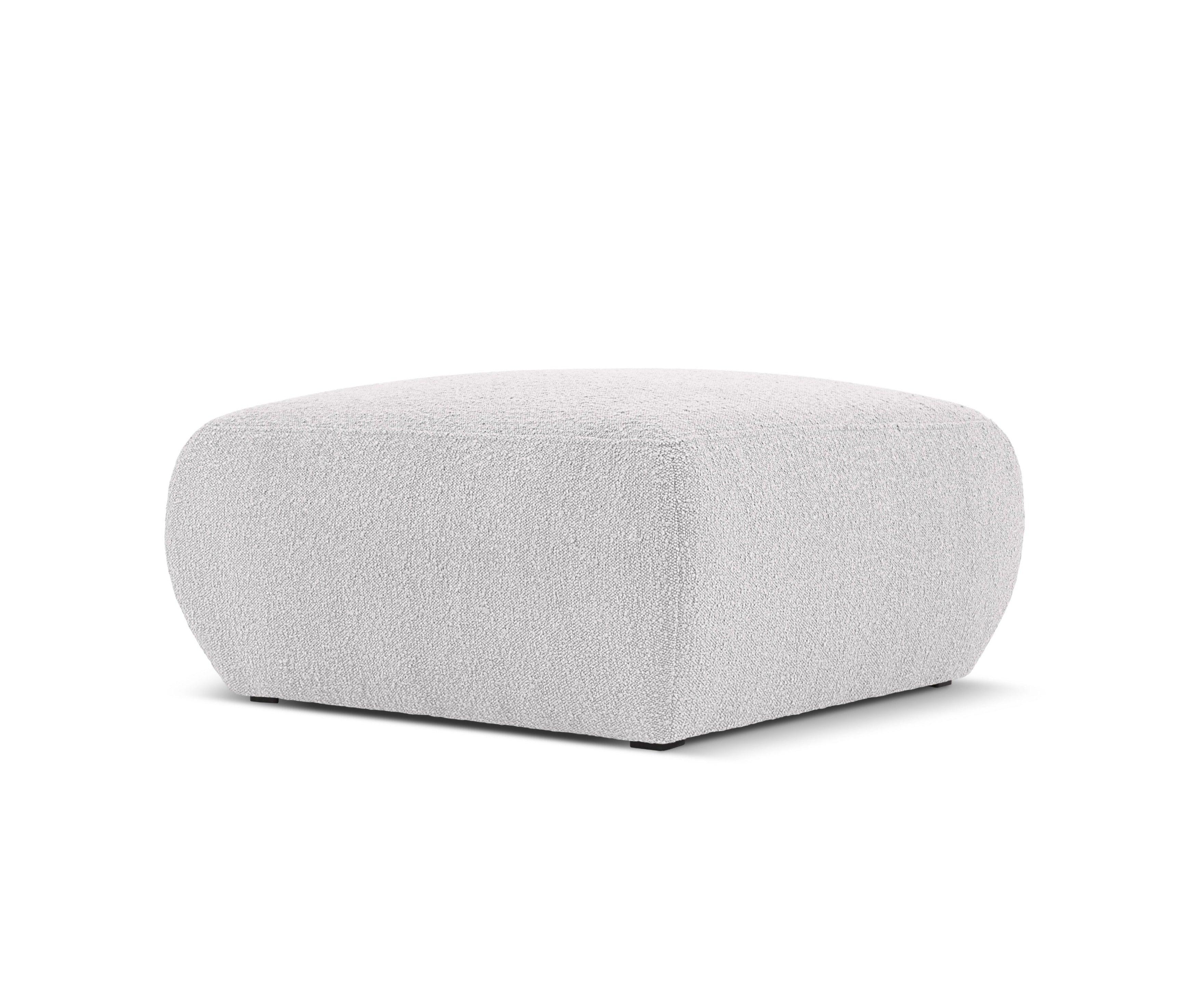 Puf w tkaninie boucle MOLINO jasnoszary Micadoni 75 cm Eye on Design