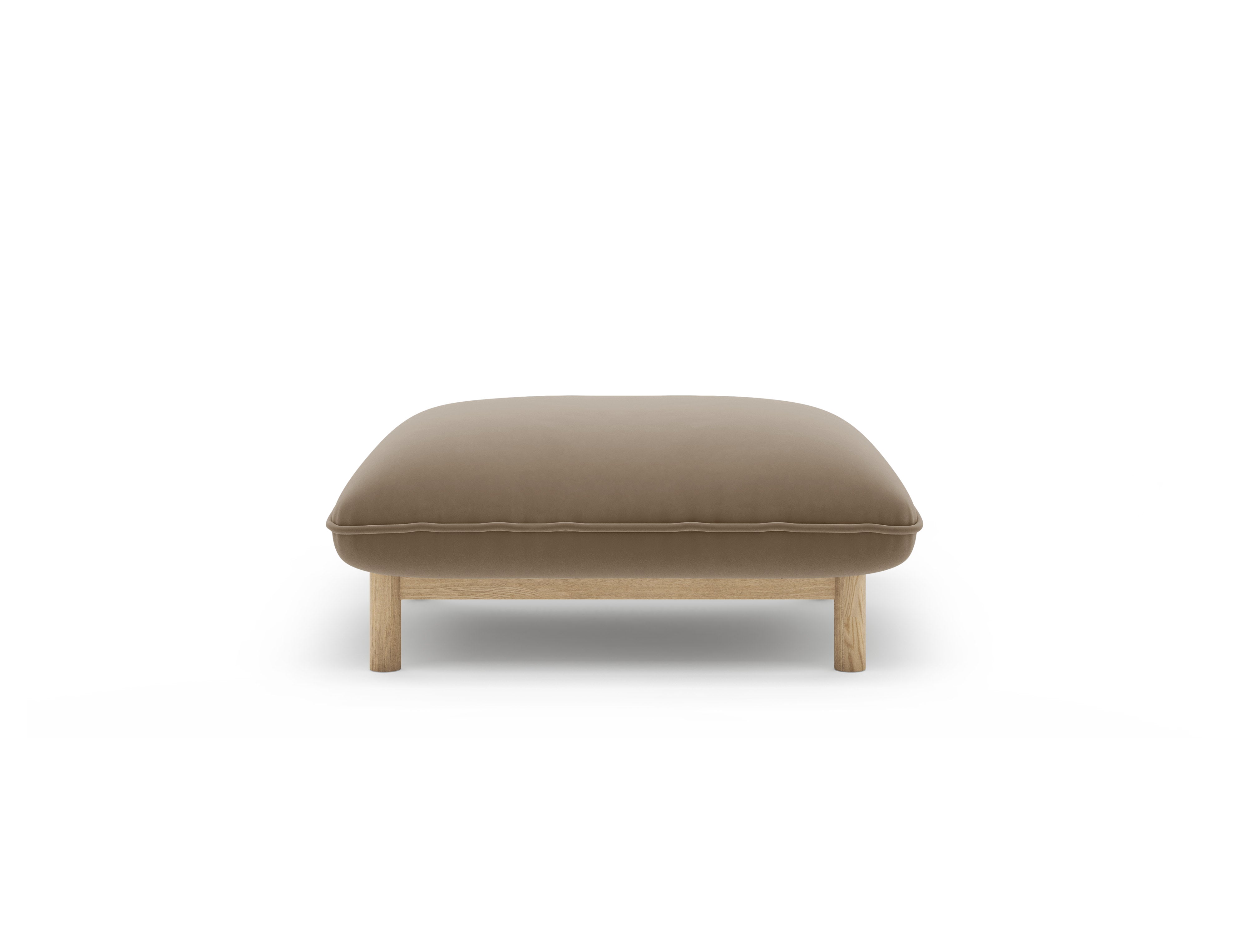 Puf van fluweel ADA lichtbruin