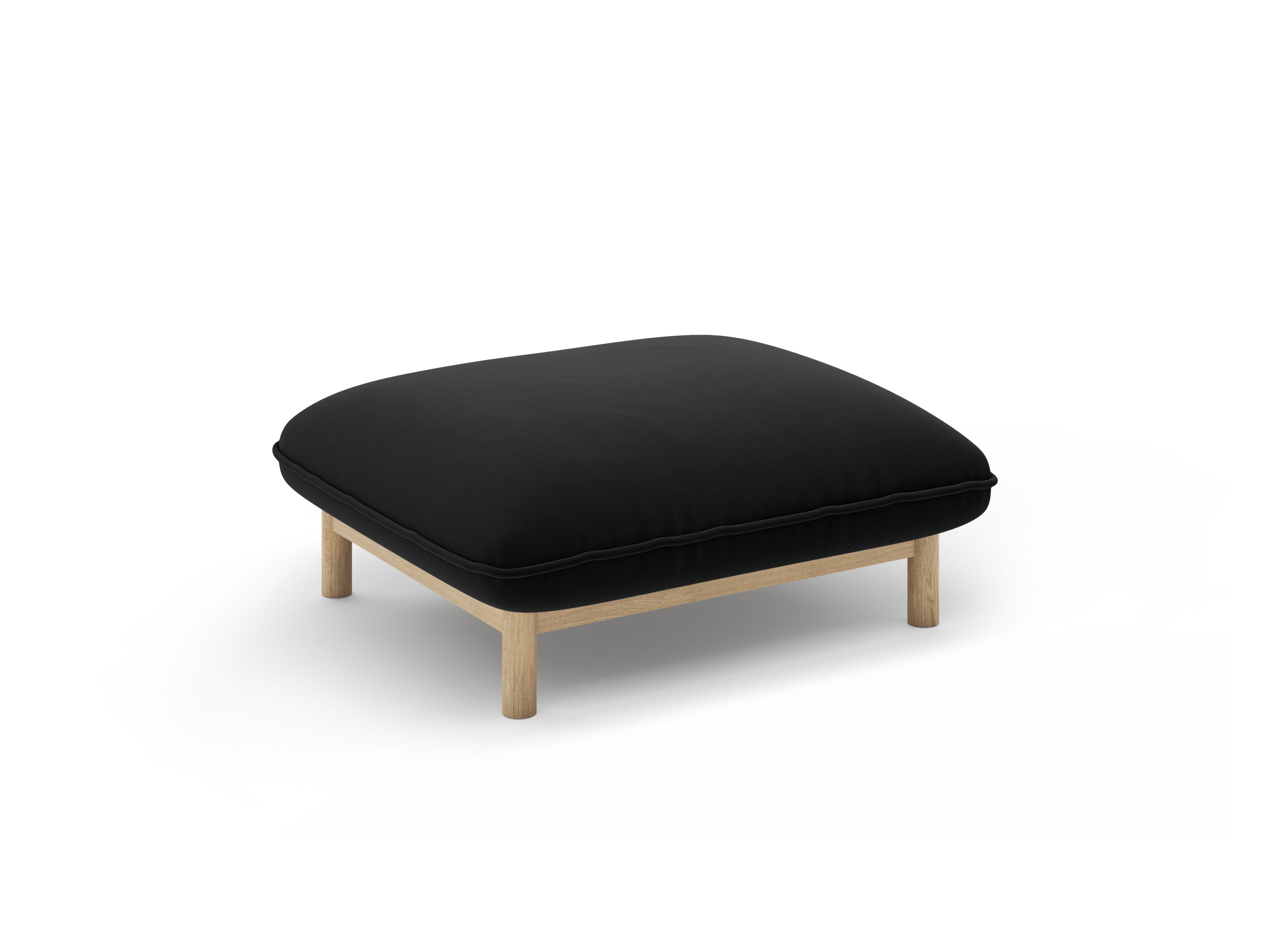 Fluwelen poef ADA zwart