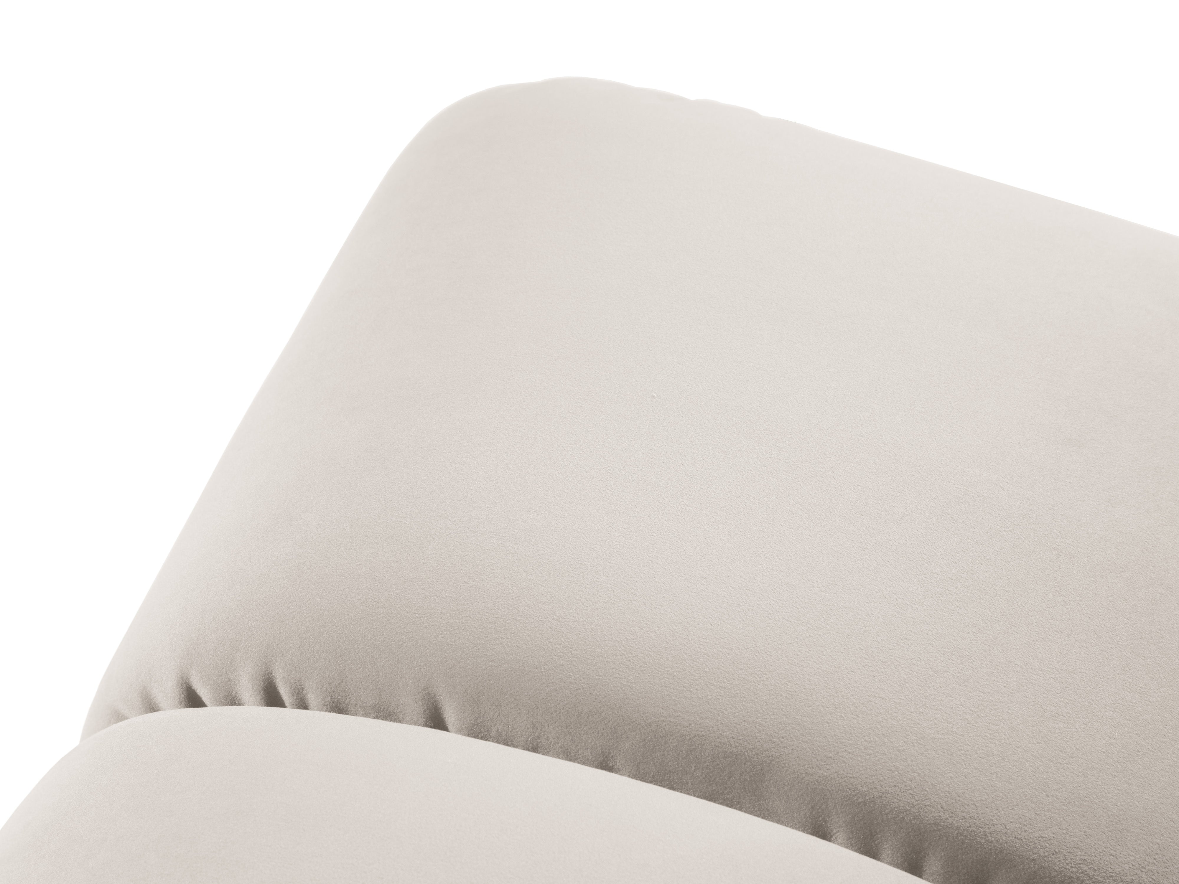 Fluwelen poef DIANA beige