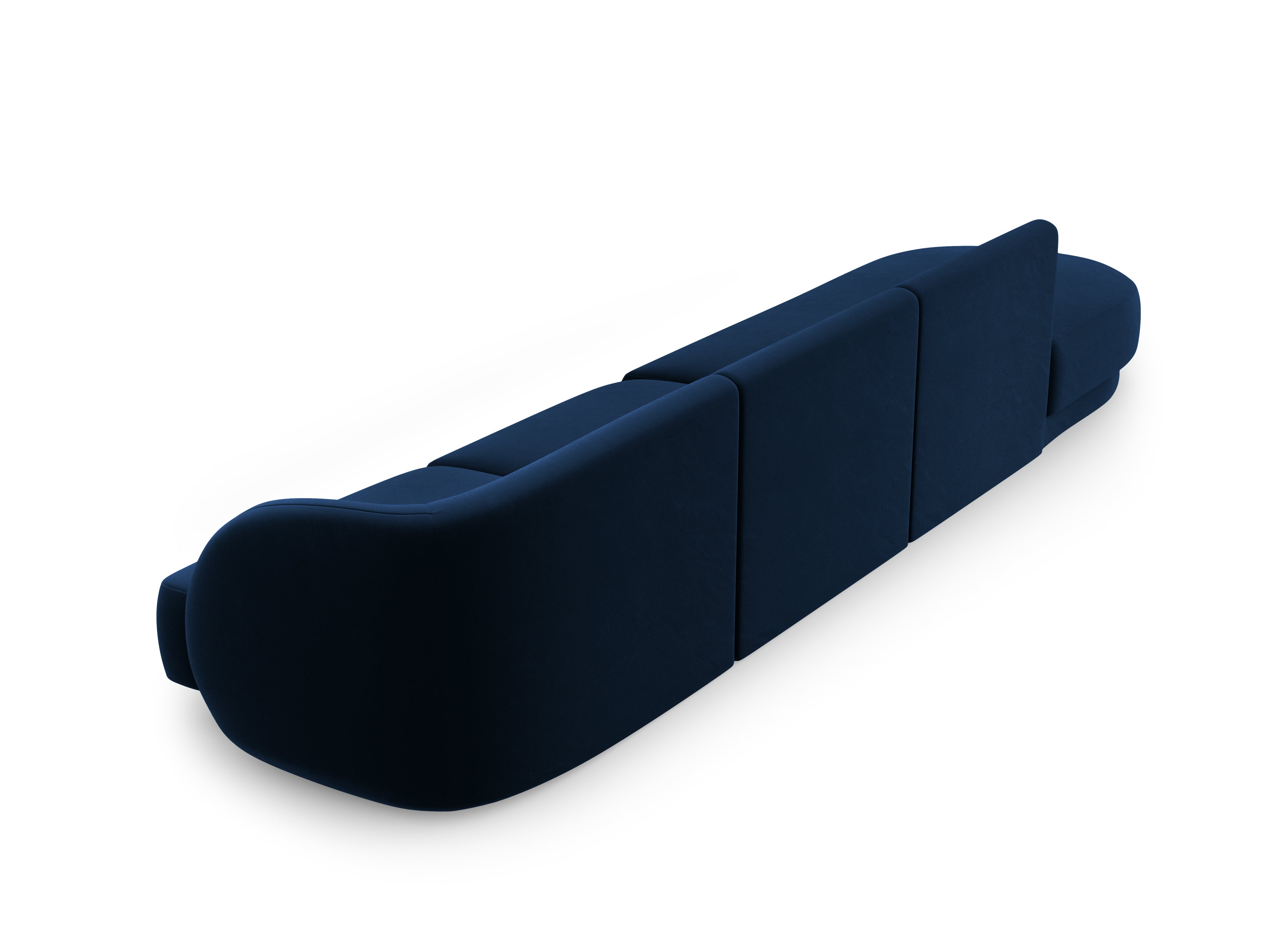 Sofa aksamitna lewostronna 4-osobowa otwarta MILEY grant królewski Micadoni Eye on Design