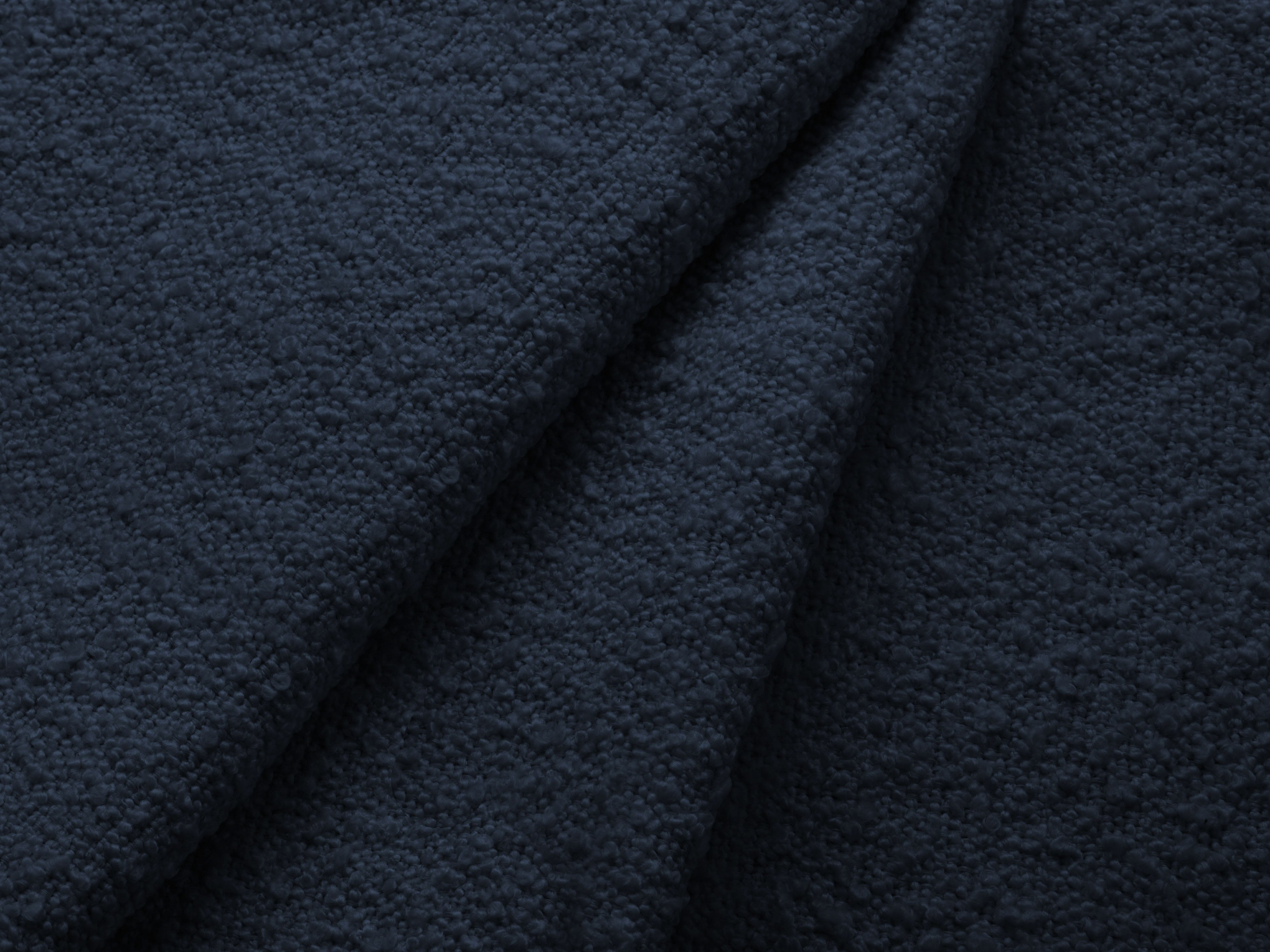 Right-facing corner sofa bed JODIE dark blue boucle