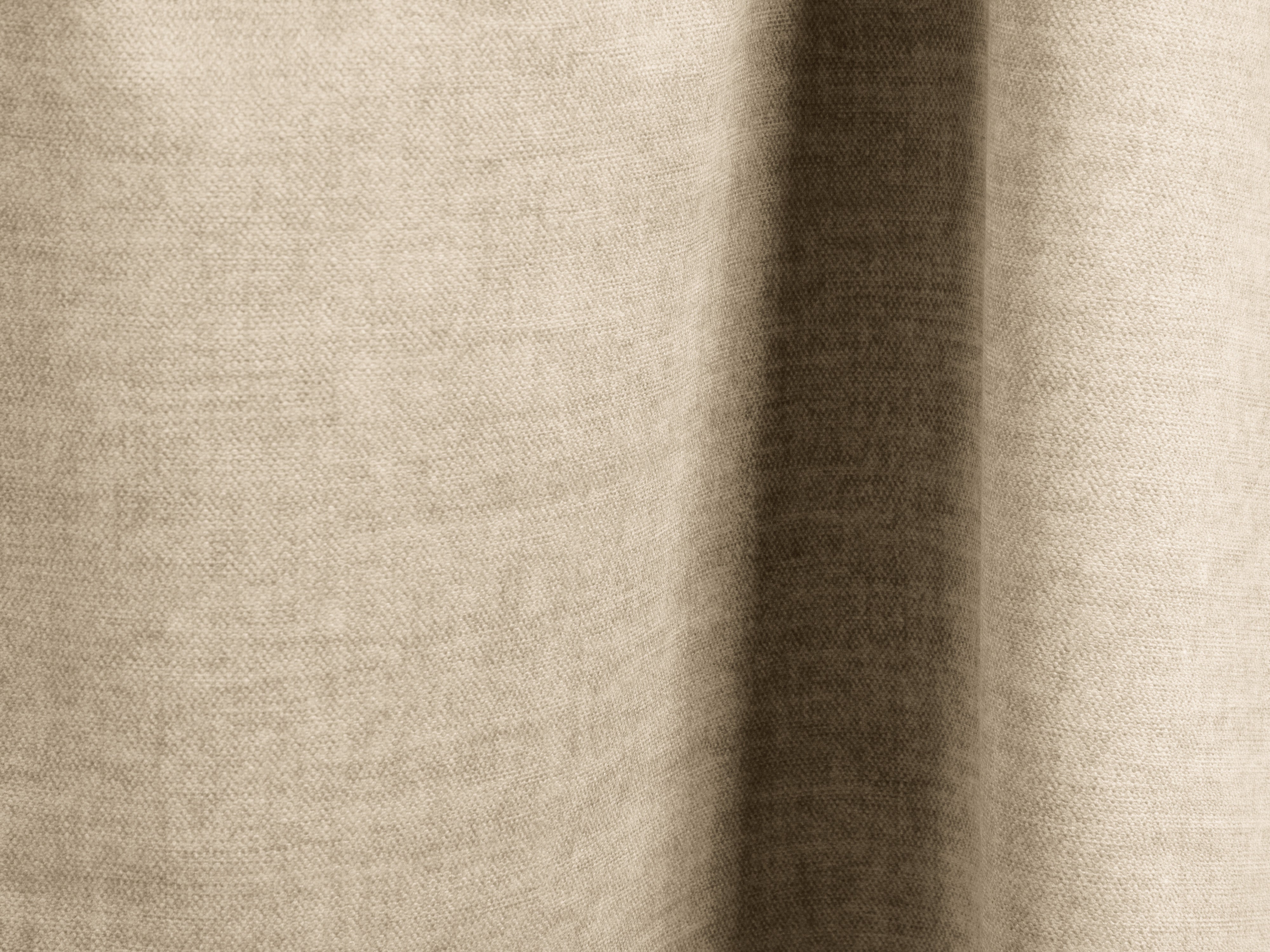 Samt-Ecksofa rechts mit Schlaffunktion MARTINA hellbeige