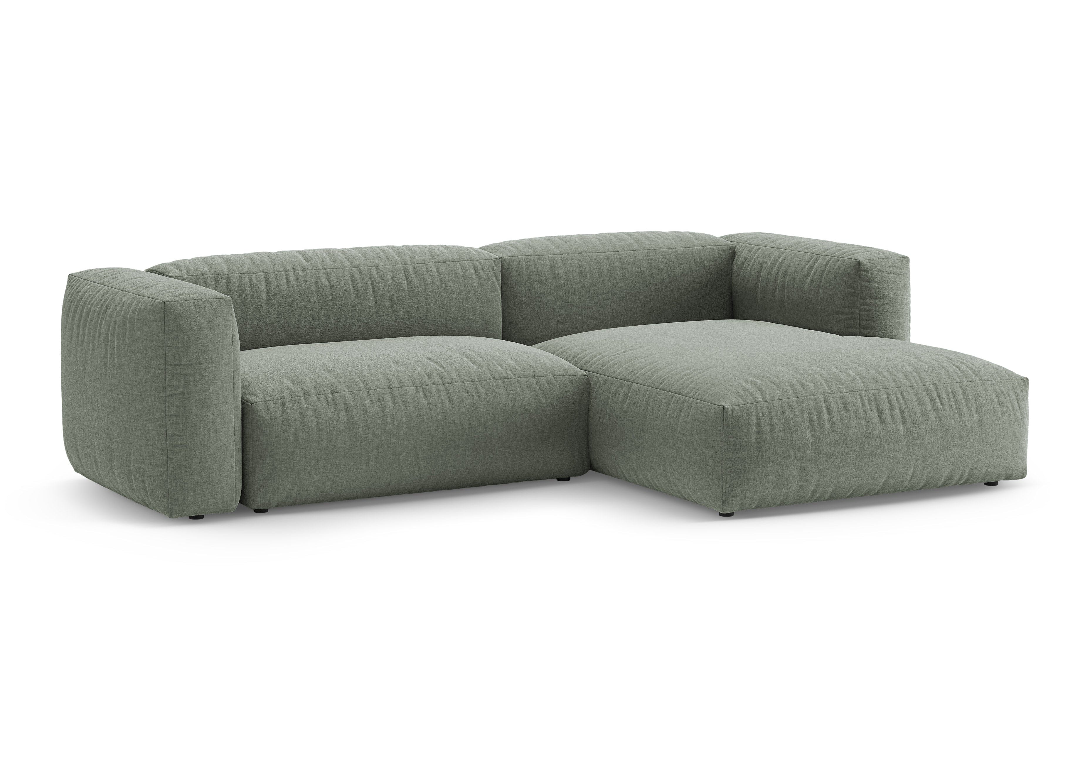 Rechtsseitige Schlafcouch MARTINA in moosgrün