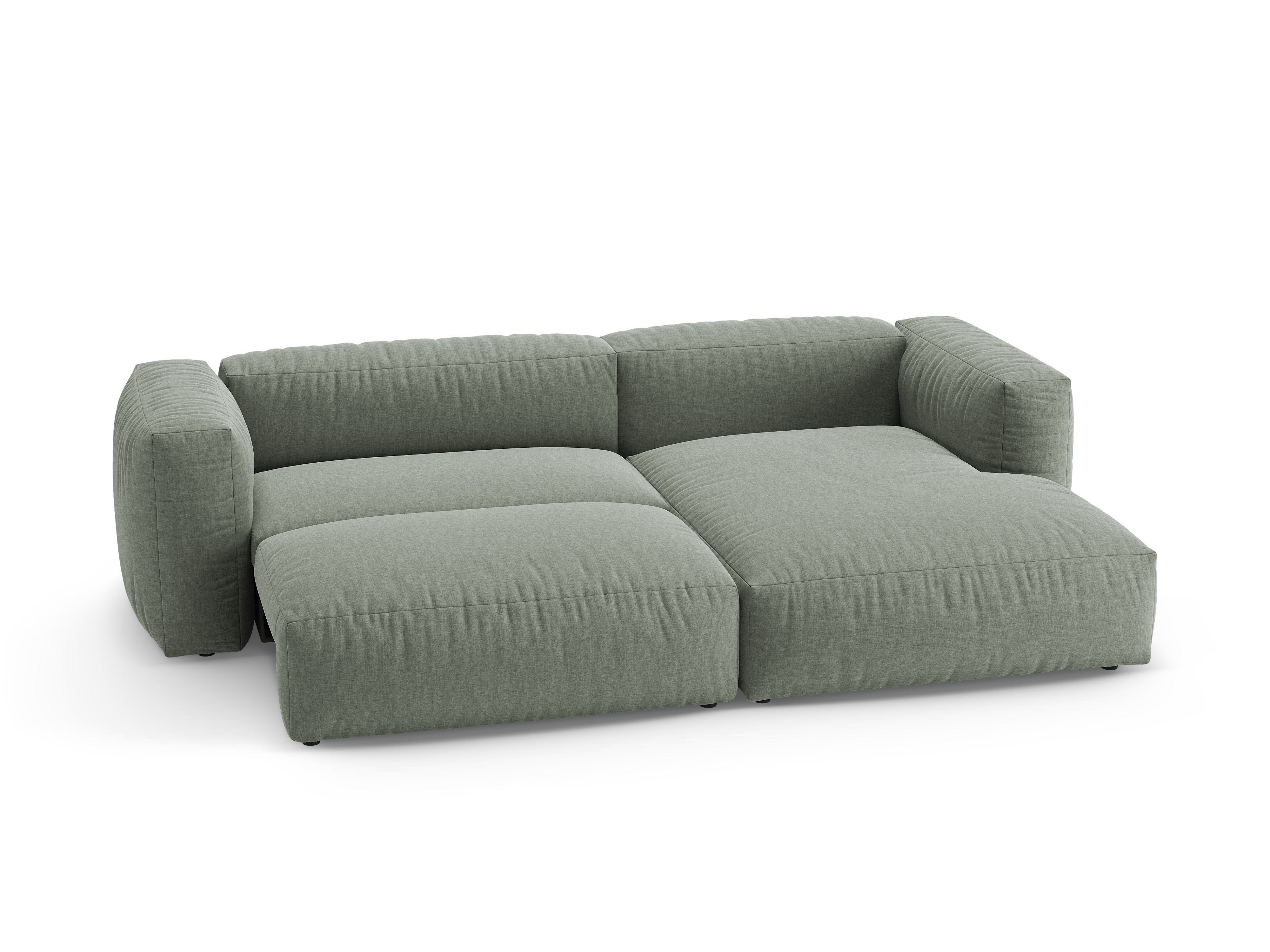 Rechtsseitige Schlafcouch MARTINA in moosgrün
