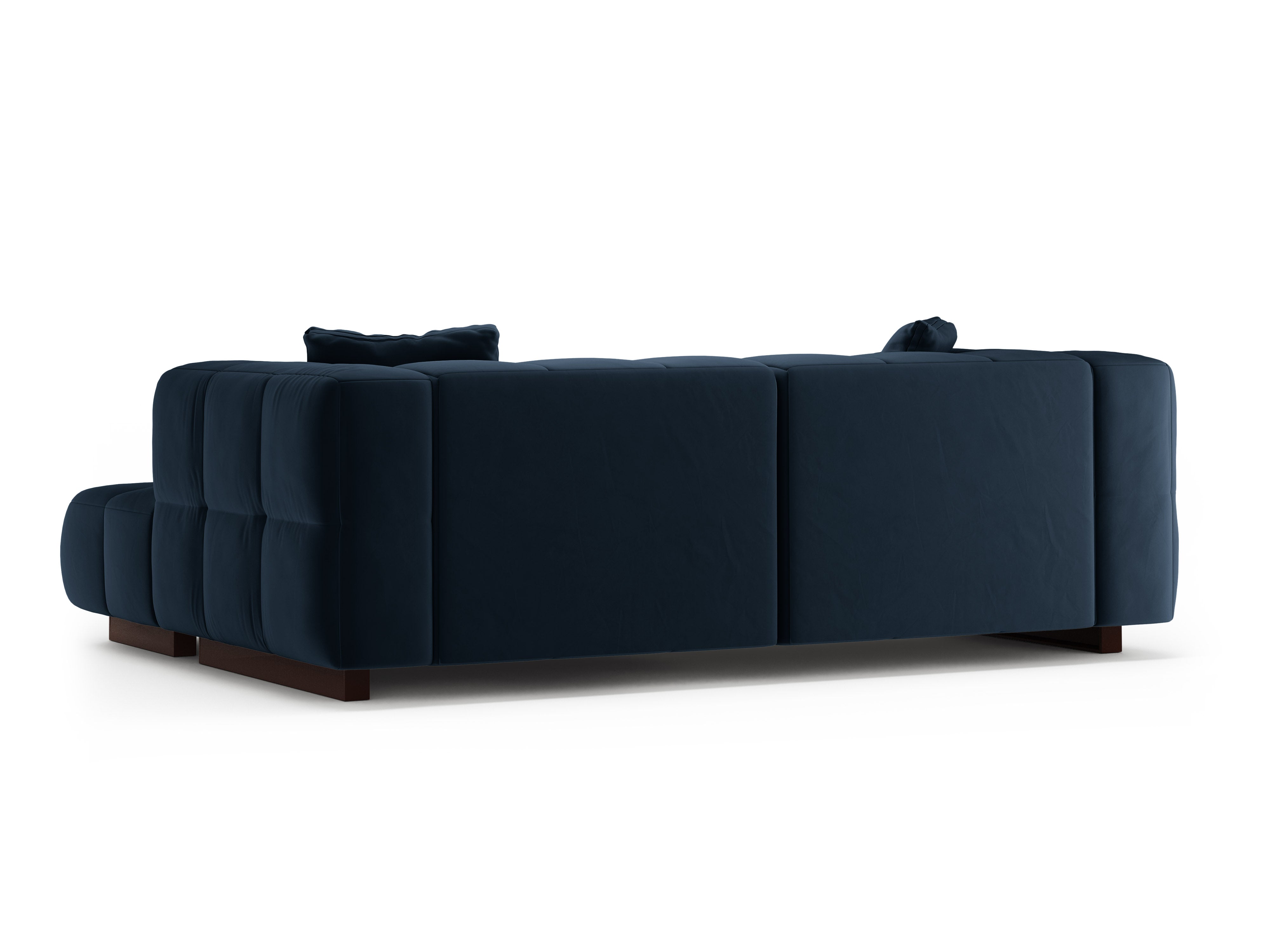 Velvet Right-Hand Corner Sofa Bed PUMA Royal Blue