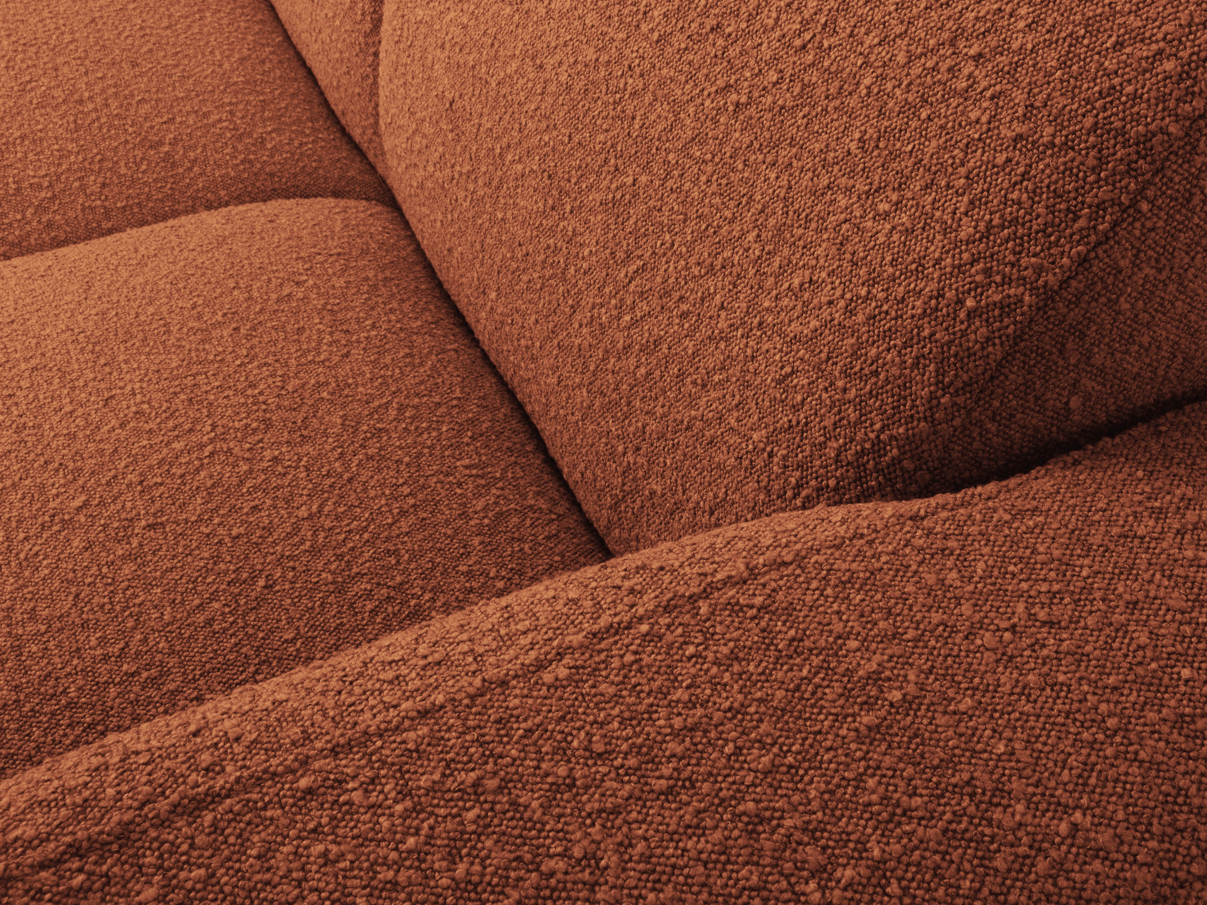 Narożnik w tkaninie boucle prawostronny MOLINO terracotta Micadoni Eye on Design