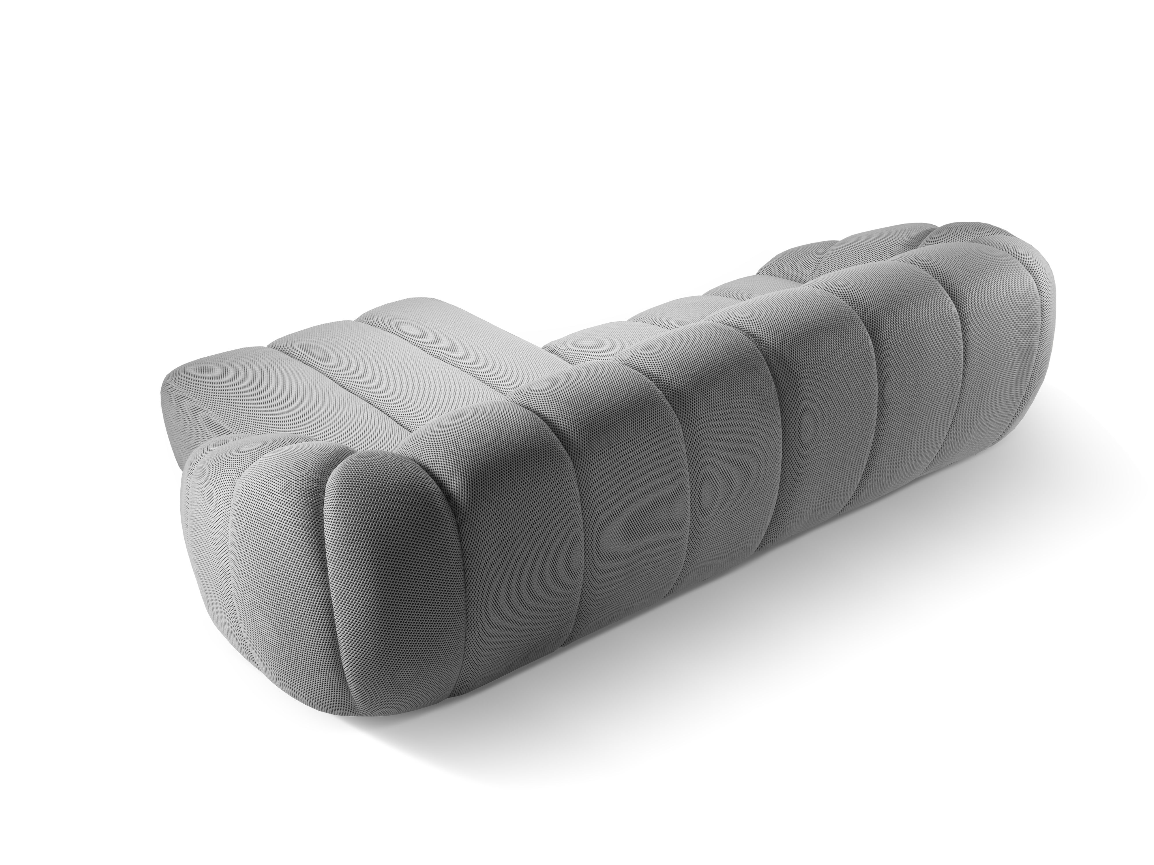 Ecksofa für 4 Personen rechtsseitig DIANA silber