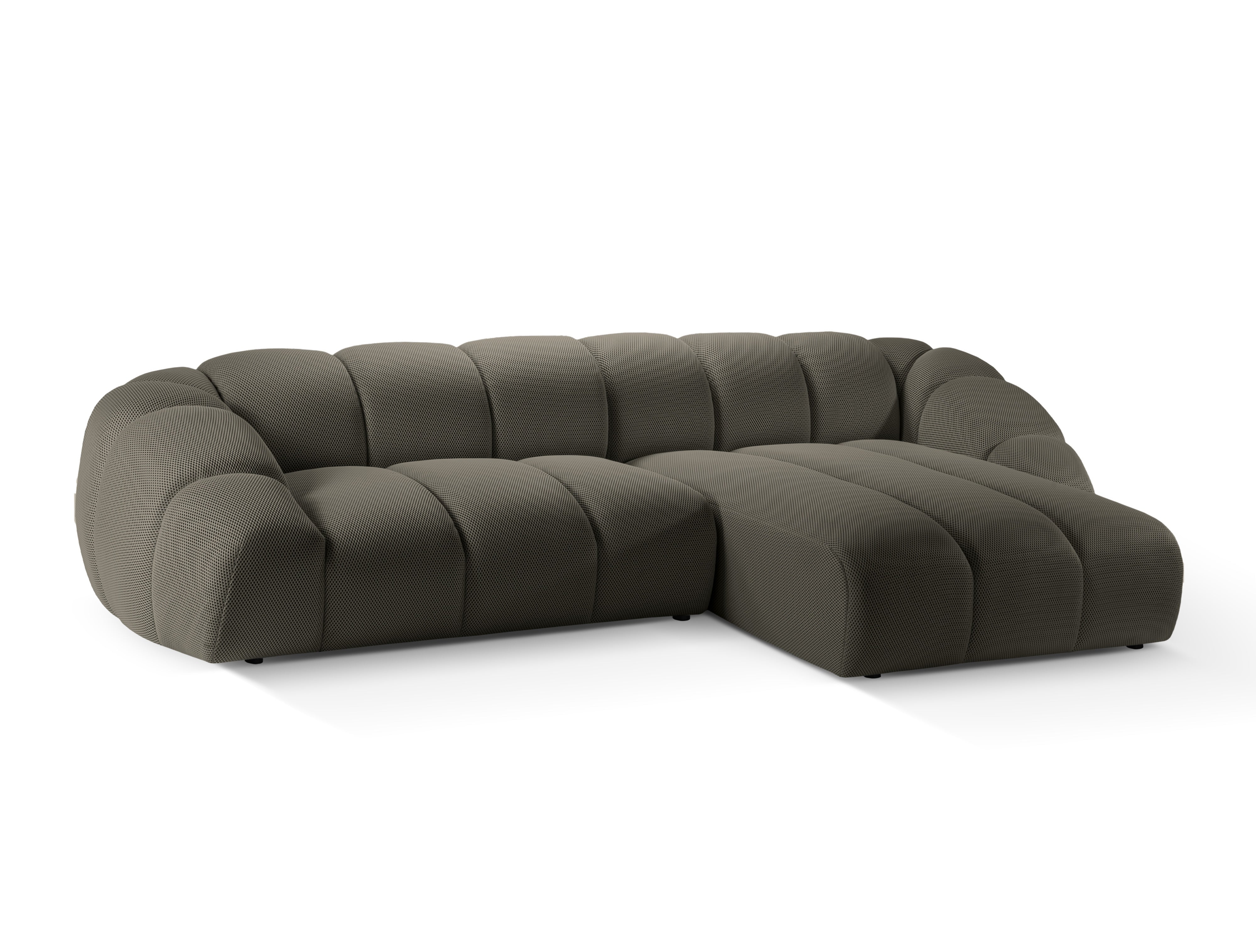 4-seater right-facing corner sofa DIANA steel