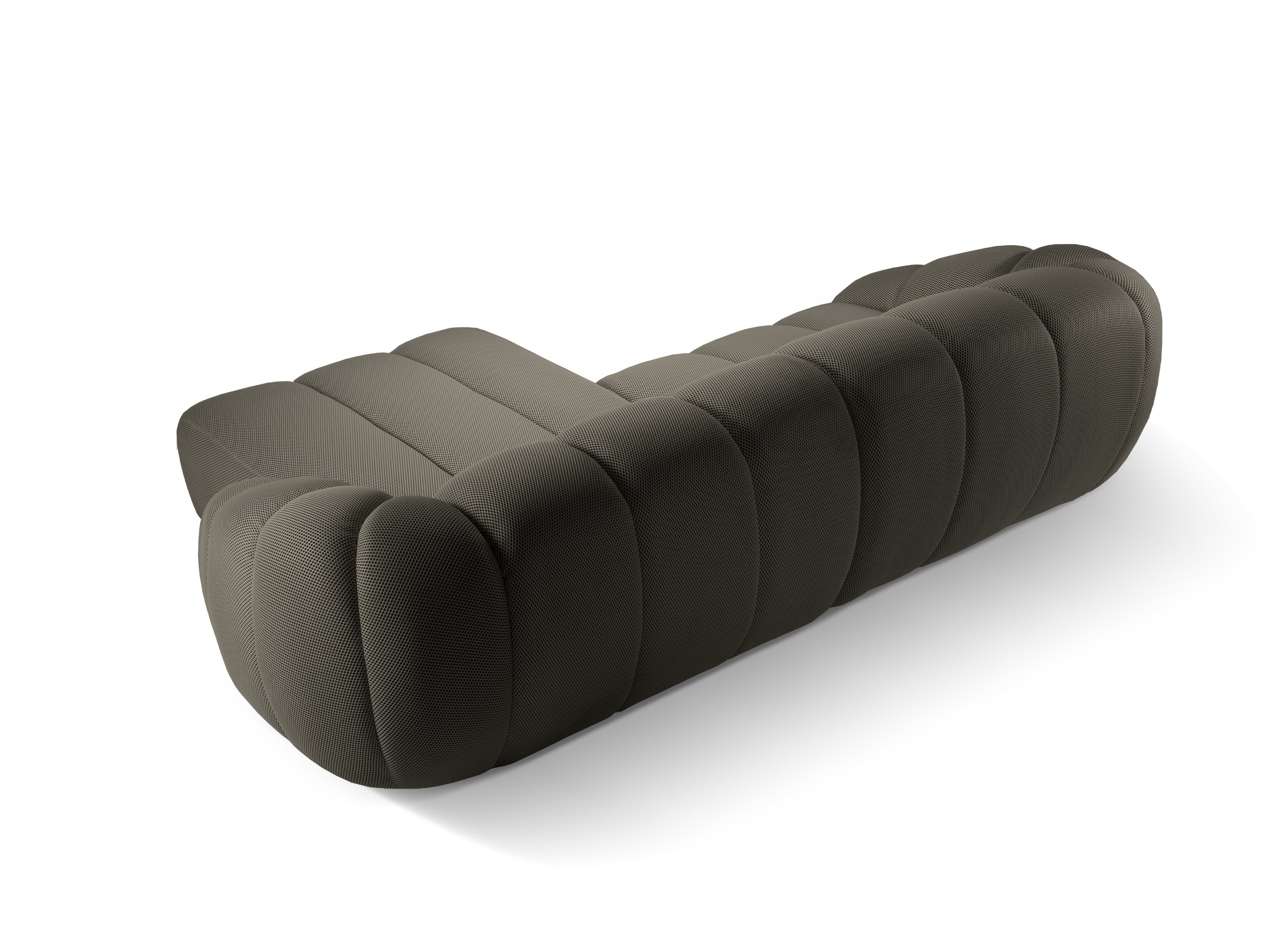 4-seater right-facing corner sofa DIANA steel