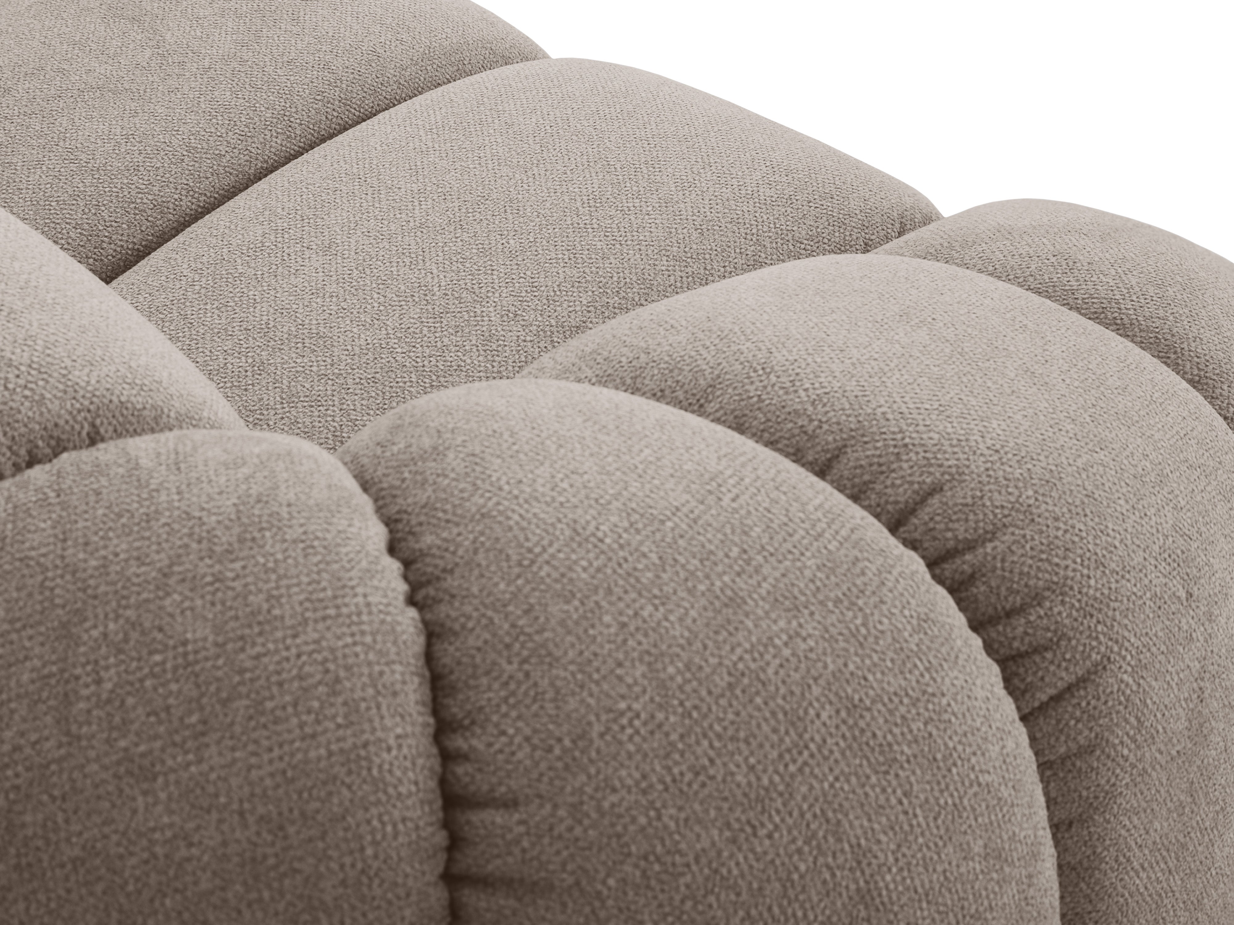 Right-facing 4-seater corner sofa DIANA dark beige chenille
