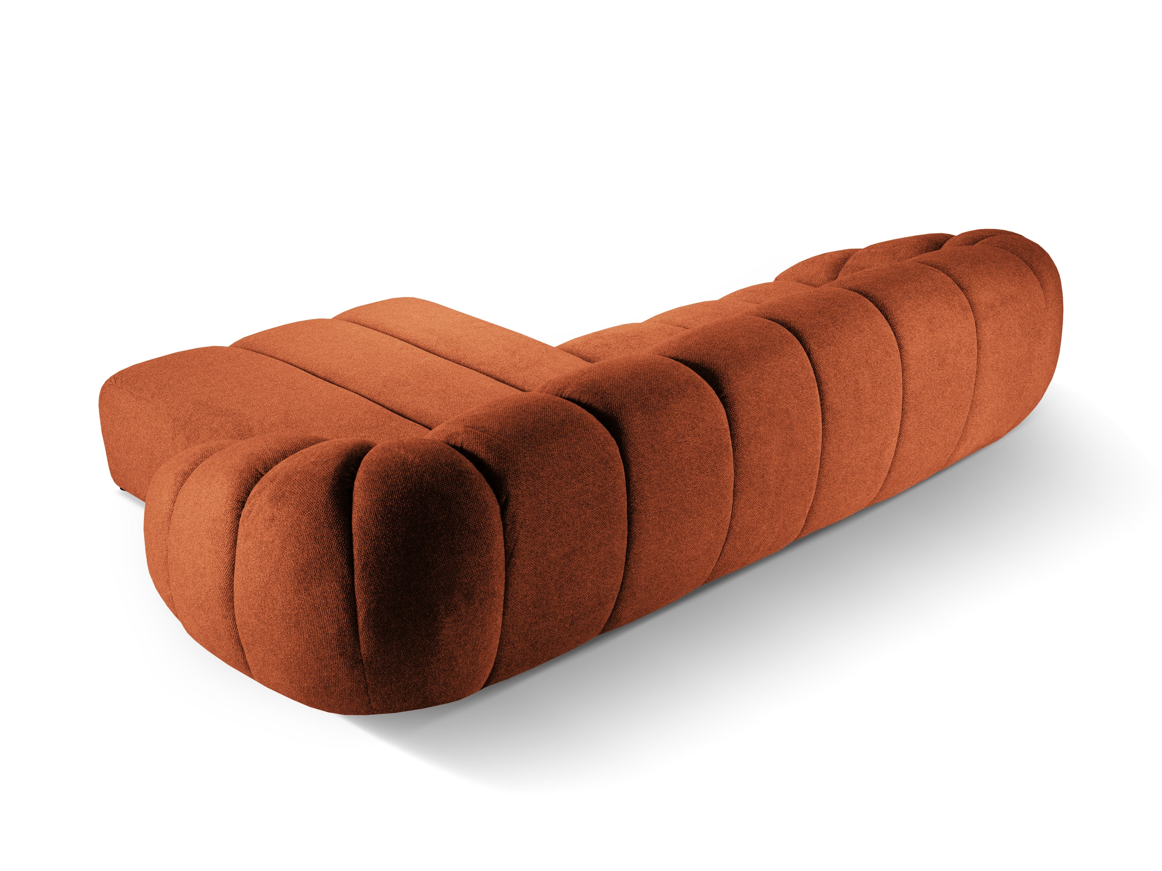 4-seater right-facing corner sofa DIANA terracotta chenille