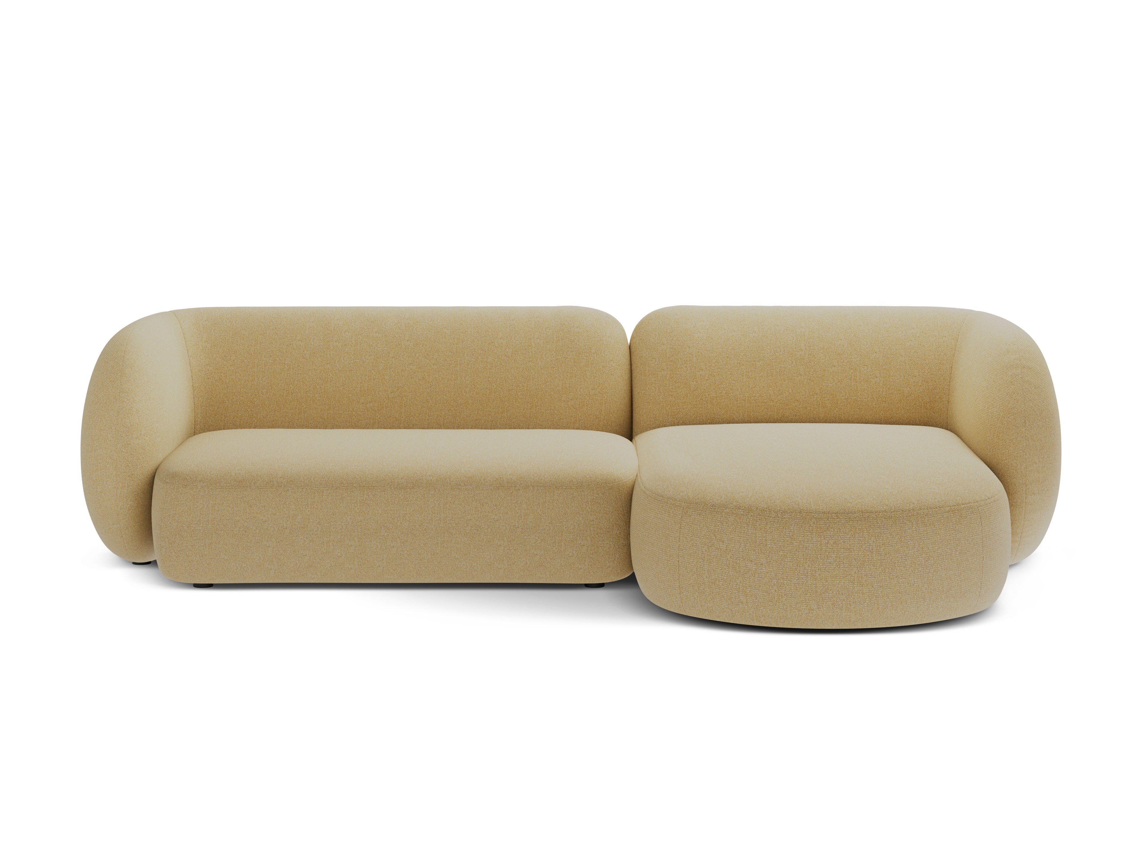 Right-facing 3-seater sofa KATE yellow mélange