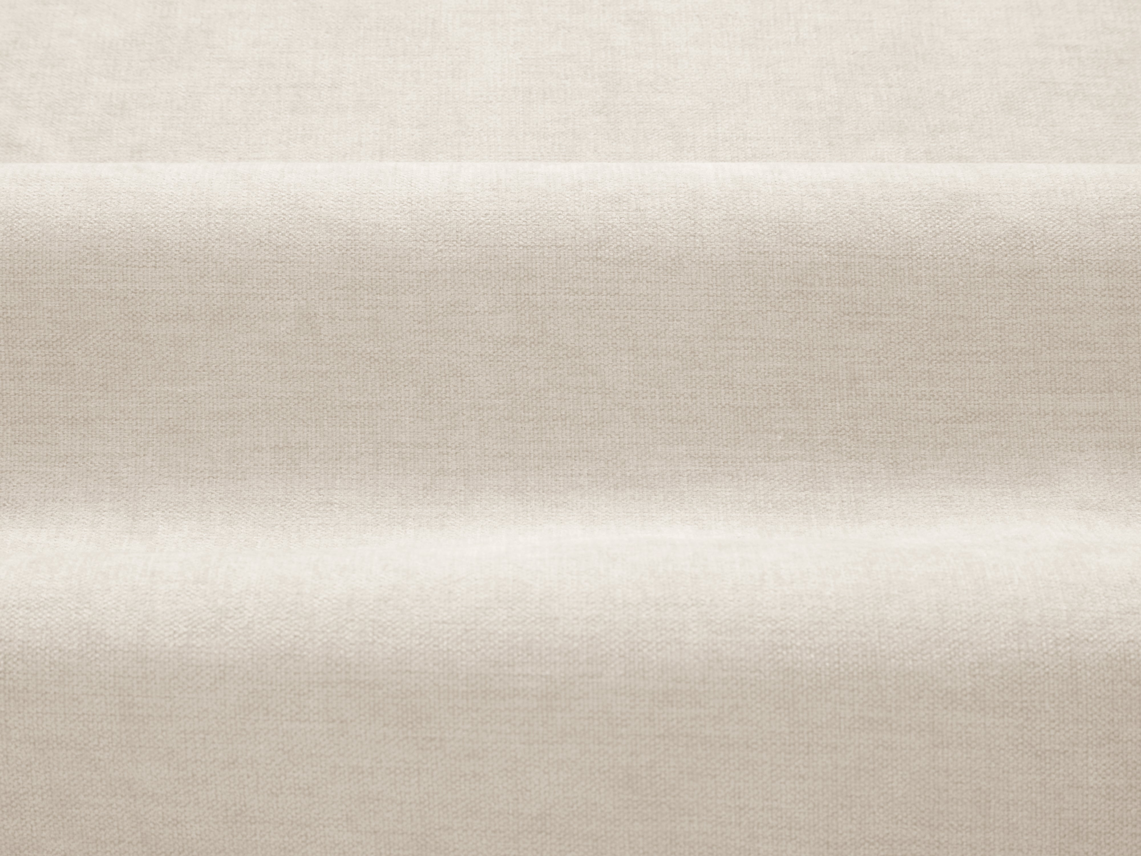 Rechthoekige hoekbank ADA ivoorkleurig chenille