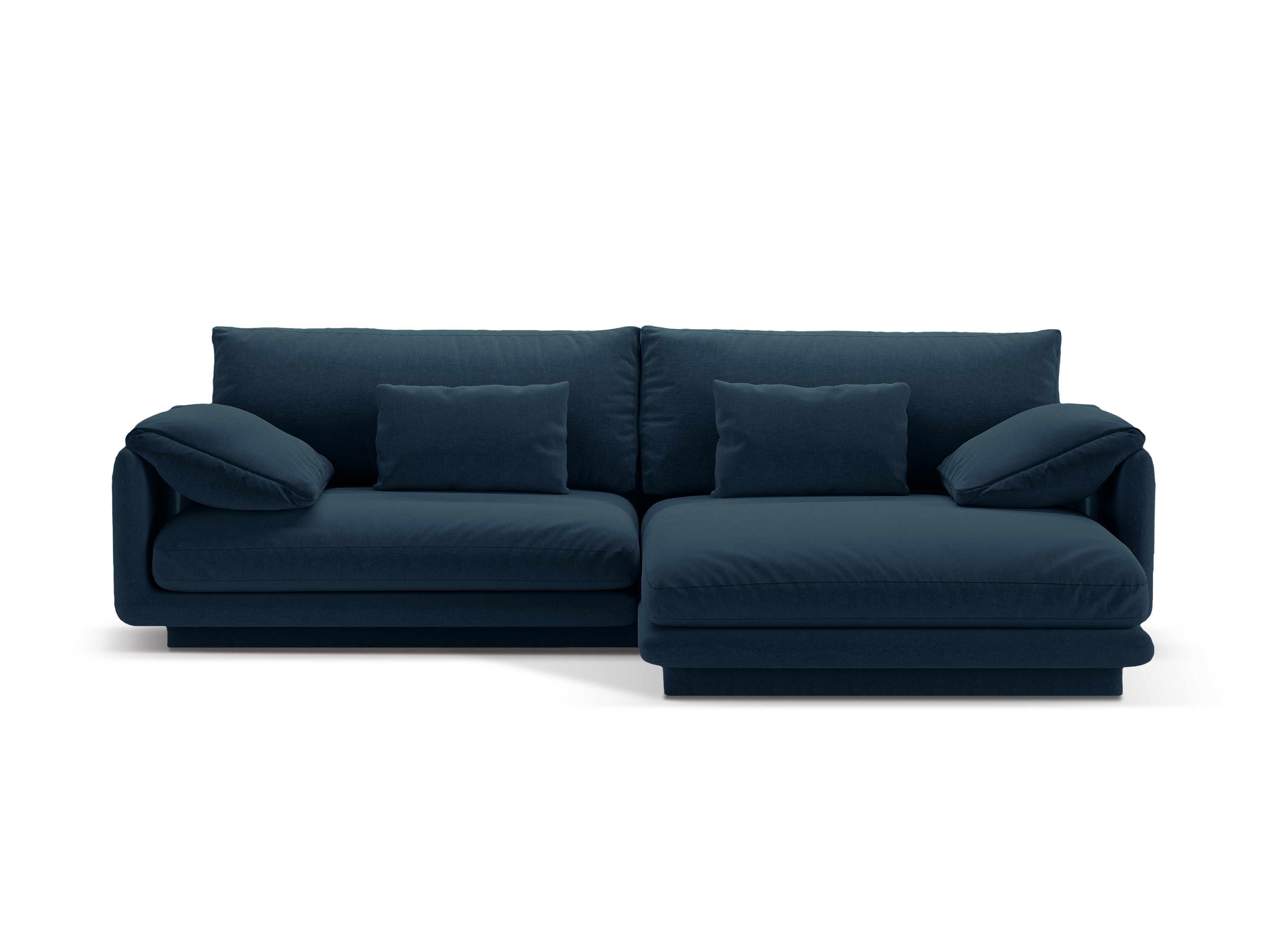 Rechthoekige 4-persoons hoekbank TORINO marineblauw