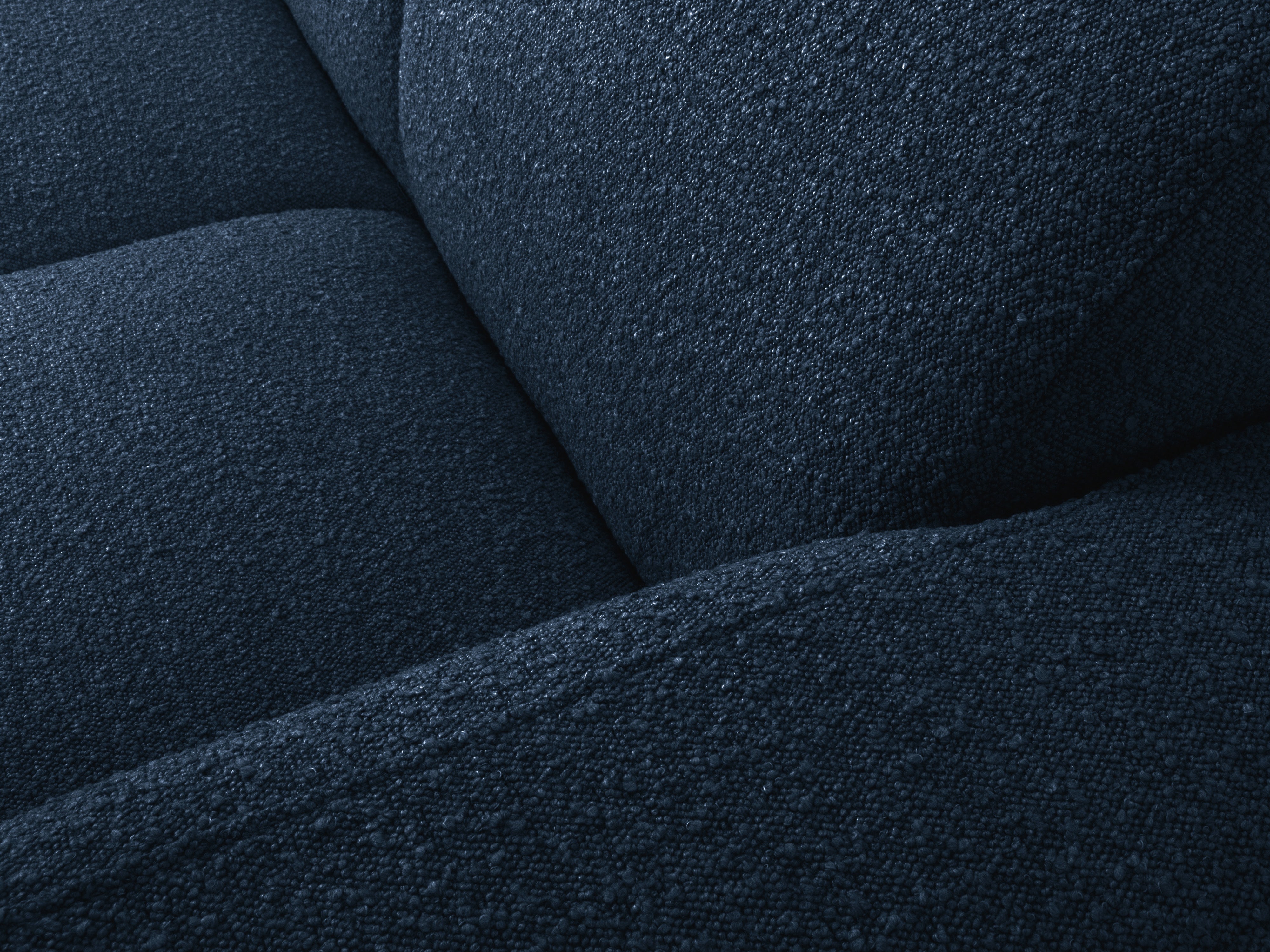 Narożnik w tkaninie boucle prawostronny otwarty MOLINO granatowy Micadoni Eye on Design