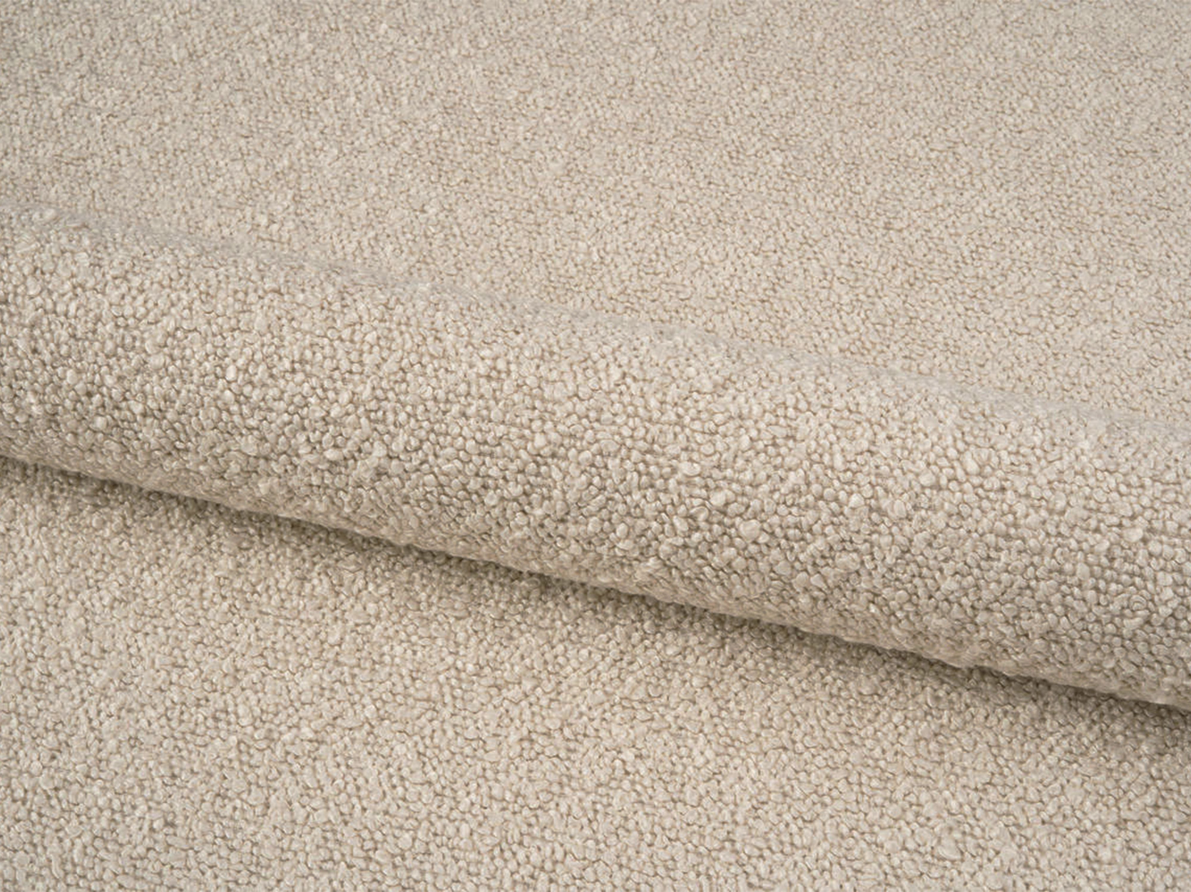 Rechthoekige 3-zits hoekbank JODIE in beige bouclé