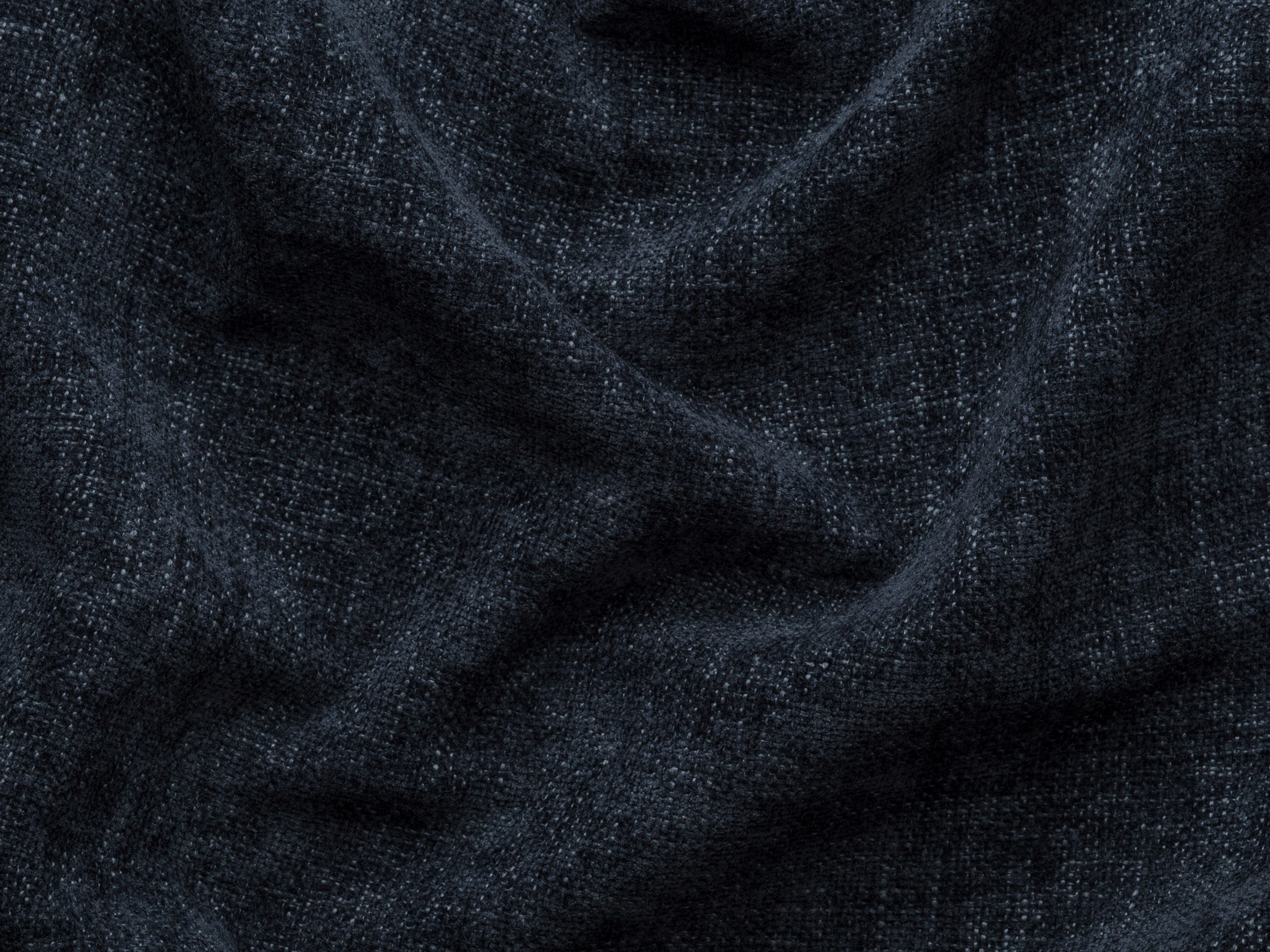 Rechthoekige 3-zits hoekbank JODIE in marineblauw tweed