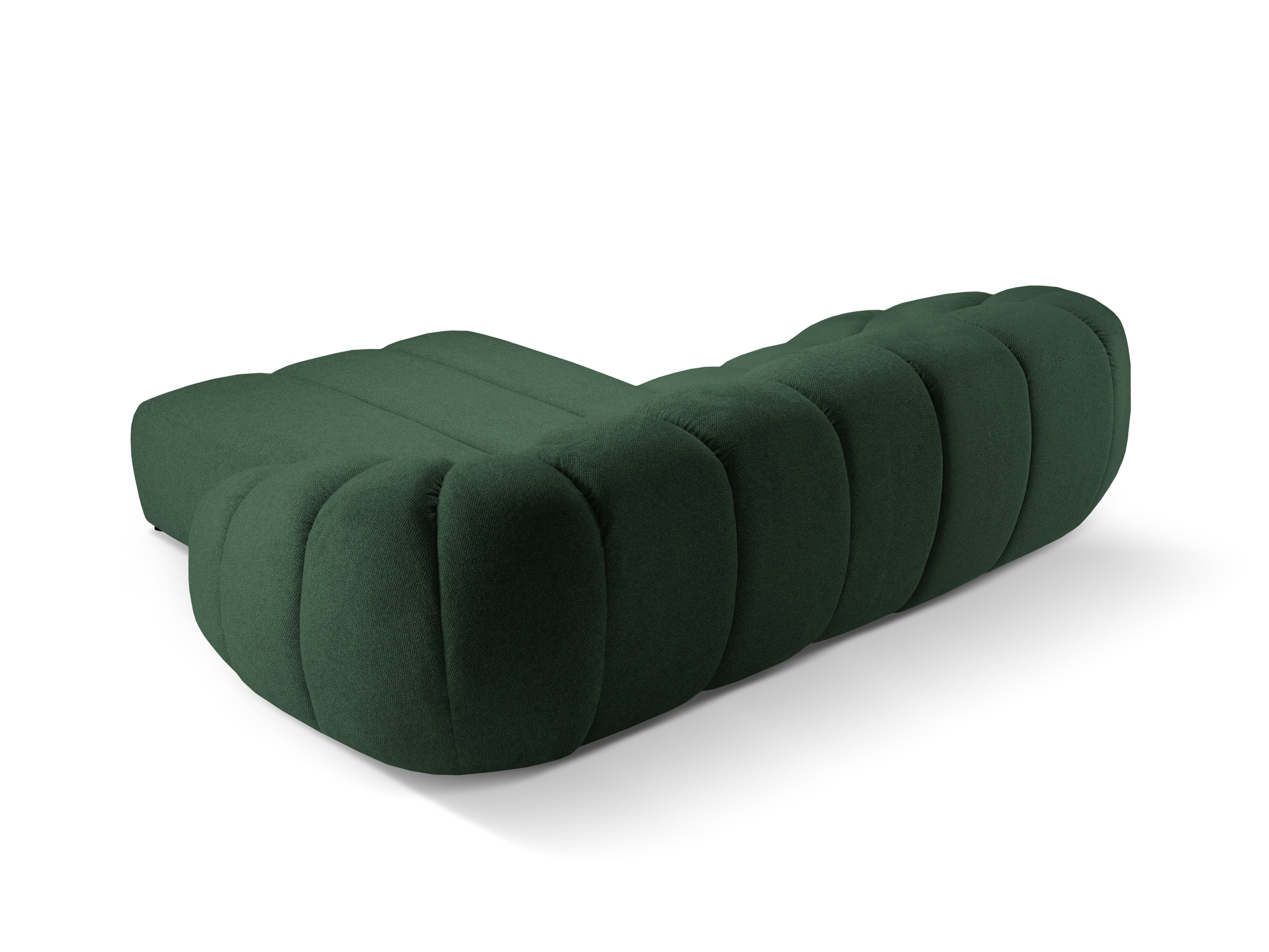 Right-facing 3-seater sofa DIANA dark green chenille