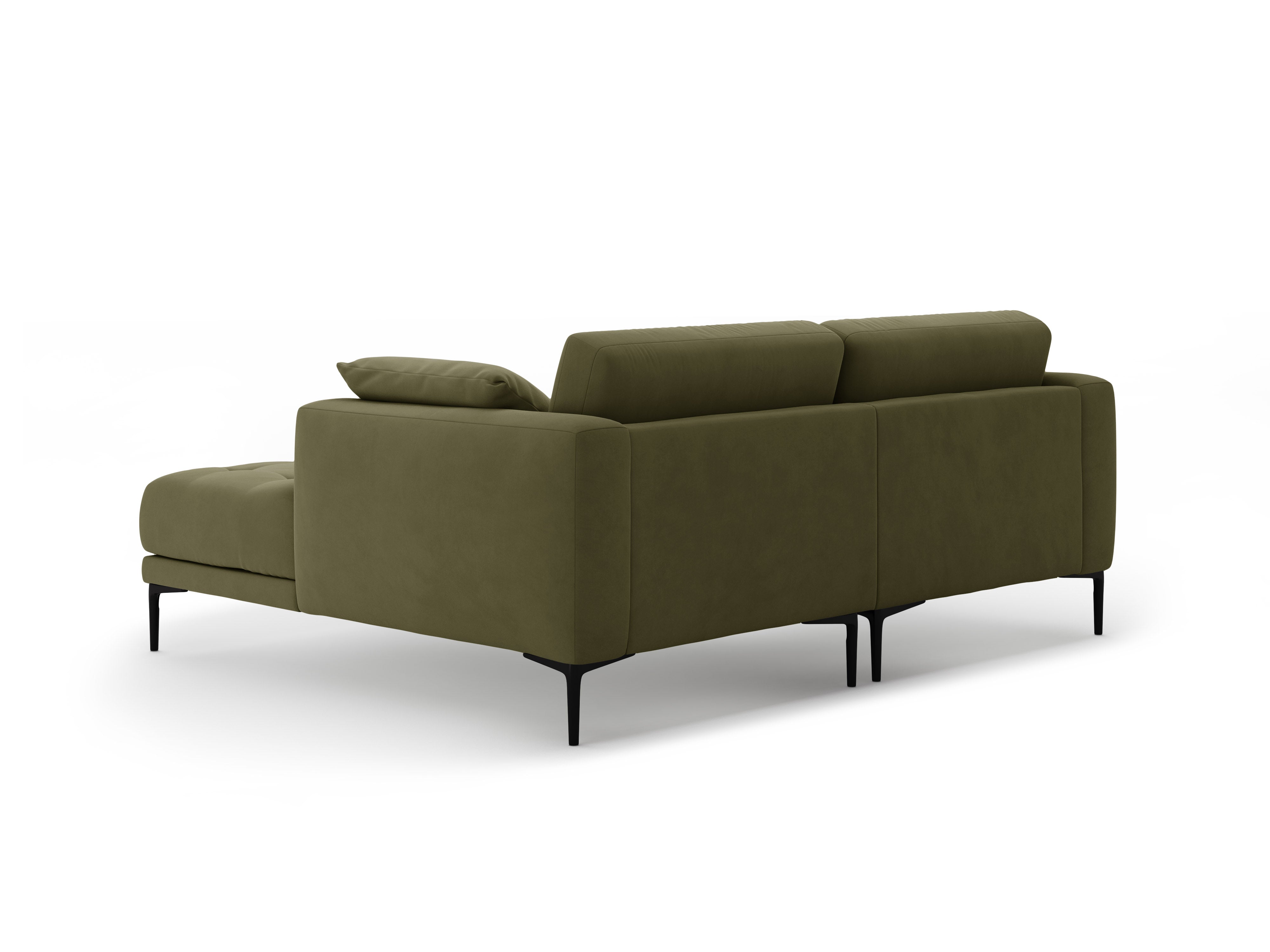 Sofa rechteckig, samtig BEMY, grün