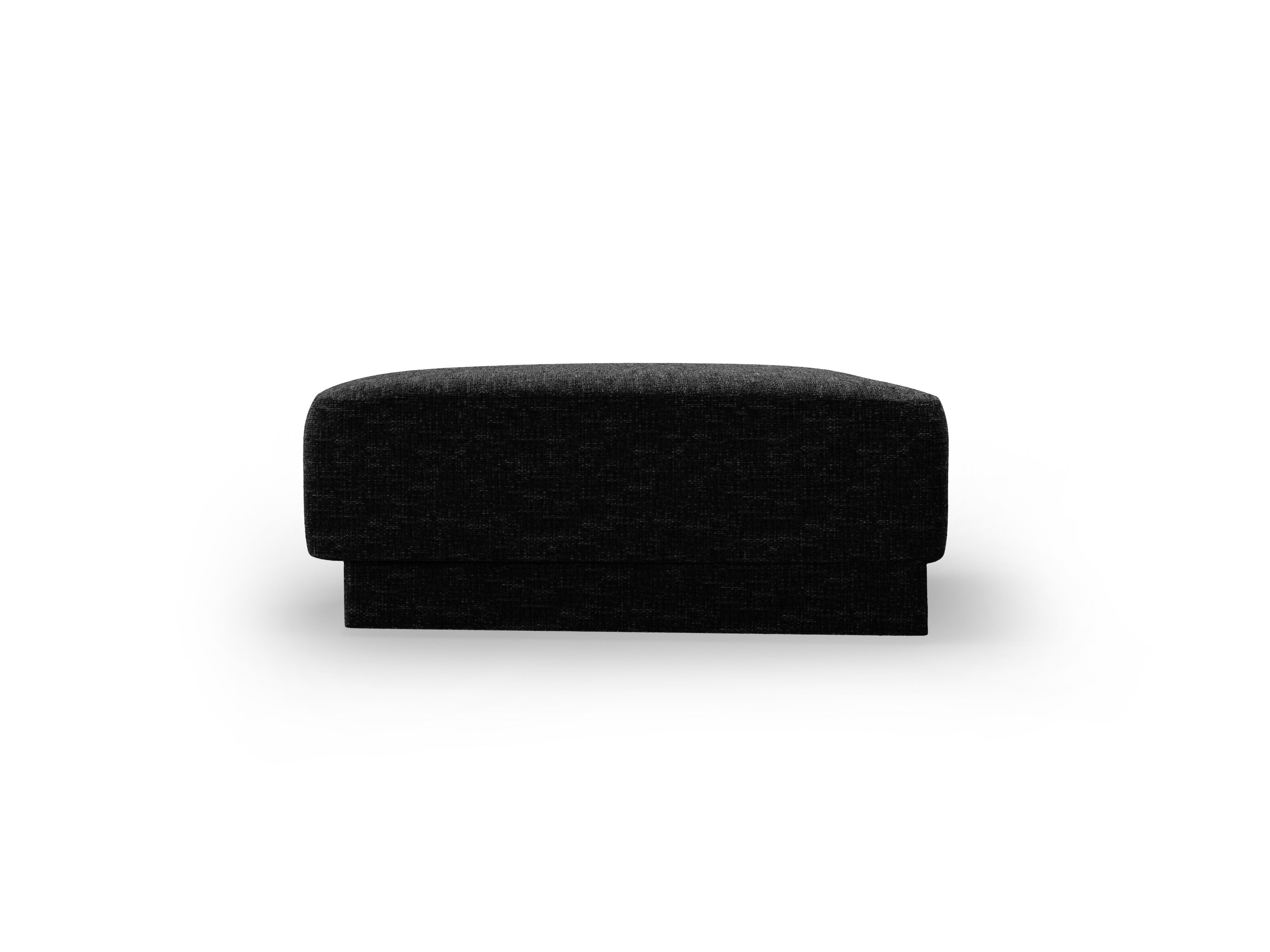Pouf / module MILEY black chenille silky