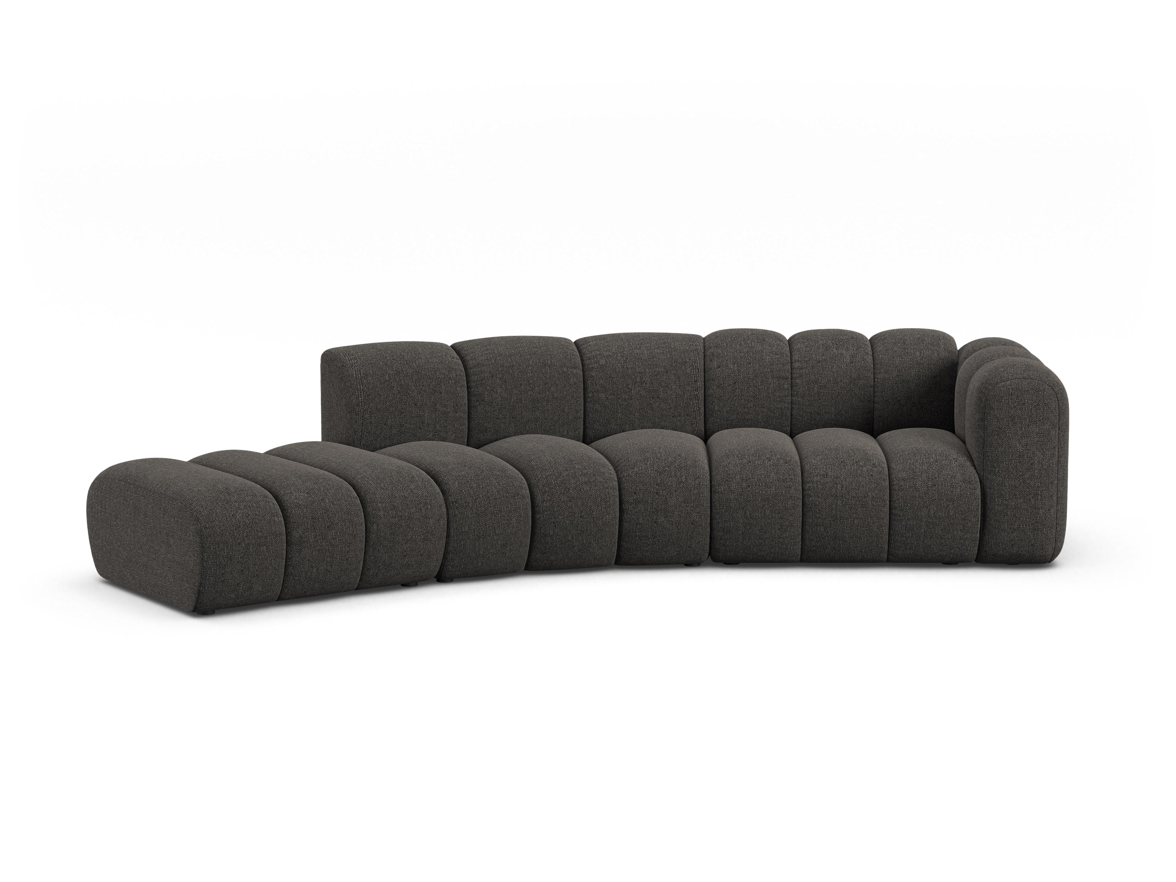 Sofa 5-persoons links LUPINE grijs szenil