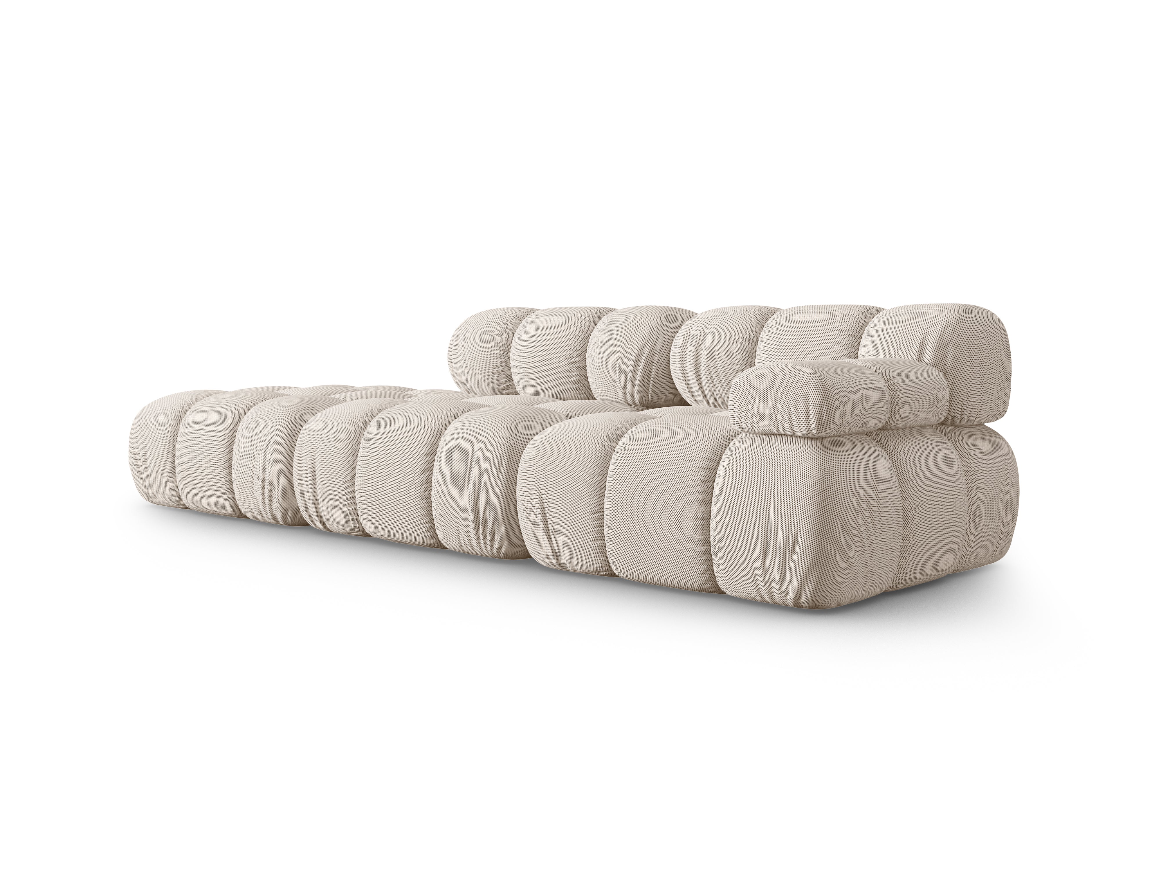 Modulaire open linker BELLIS bank in beige 3D stof