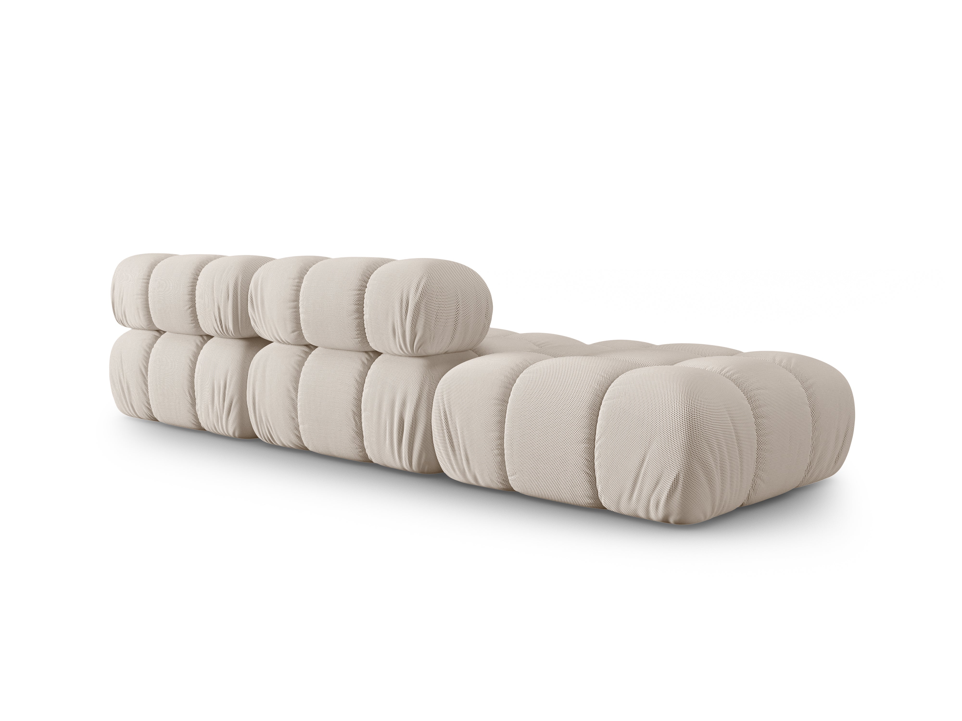 Modulaire open linker BELLIS bank in beige 3D stof
