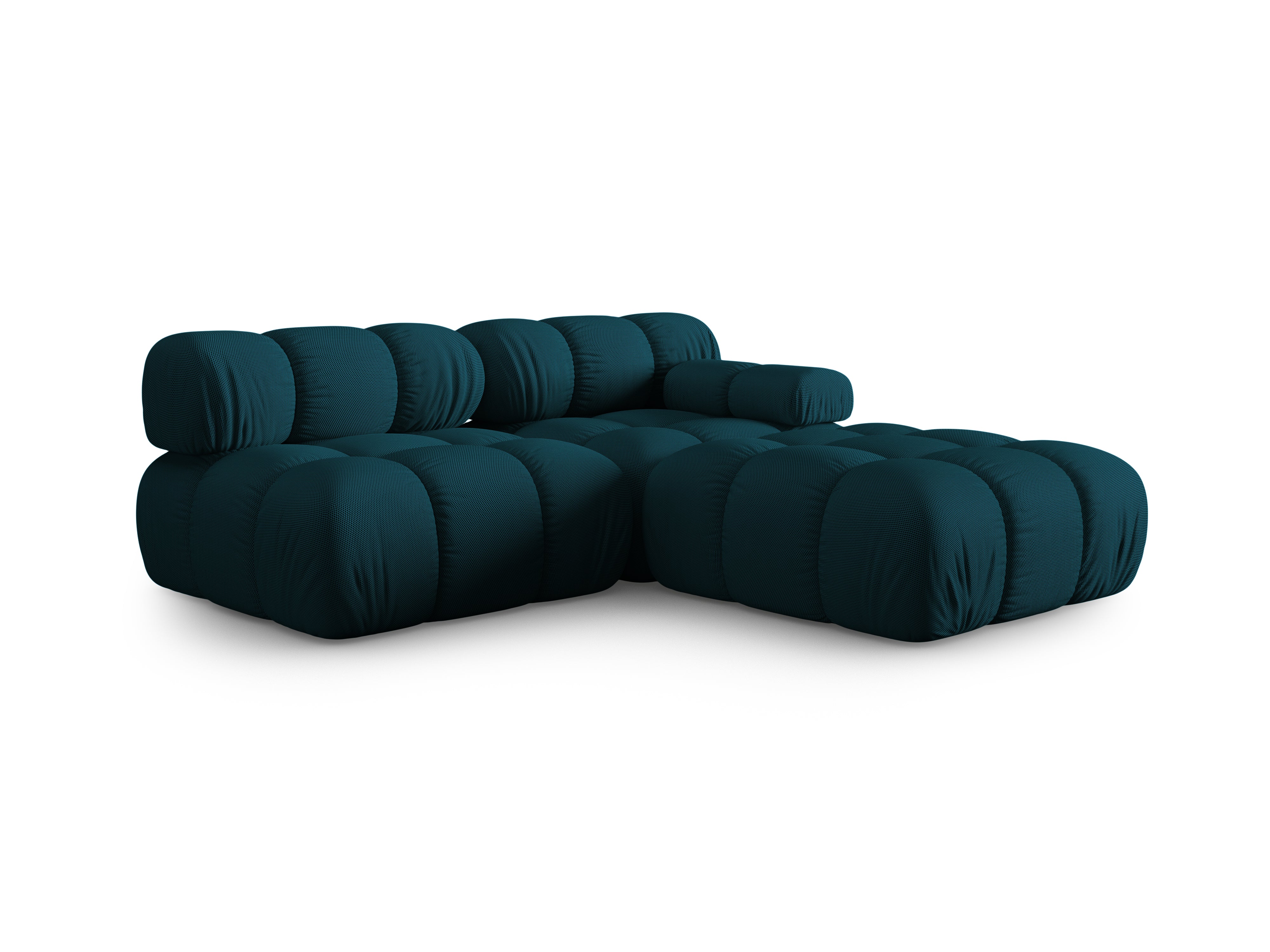 Modulaire open rechter BELLIS sofa in zeegroene 3D-stof