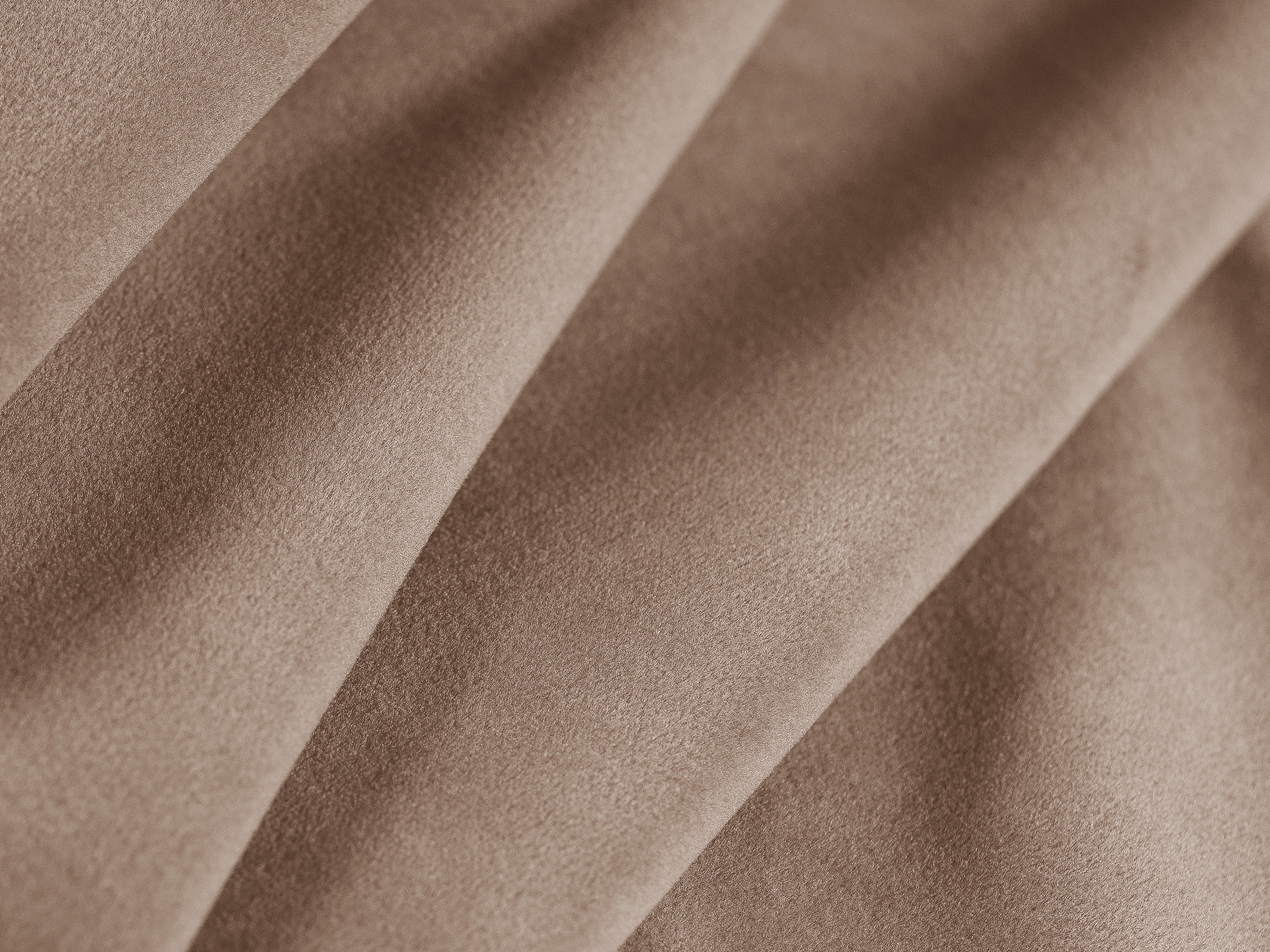 Modulaire fluwelen hoekbank rechts 7-persoons MILEY cappuccino