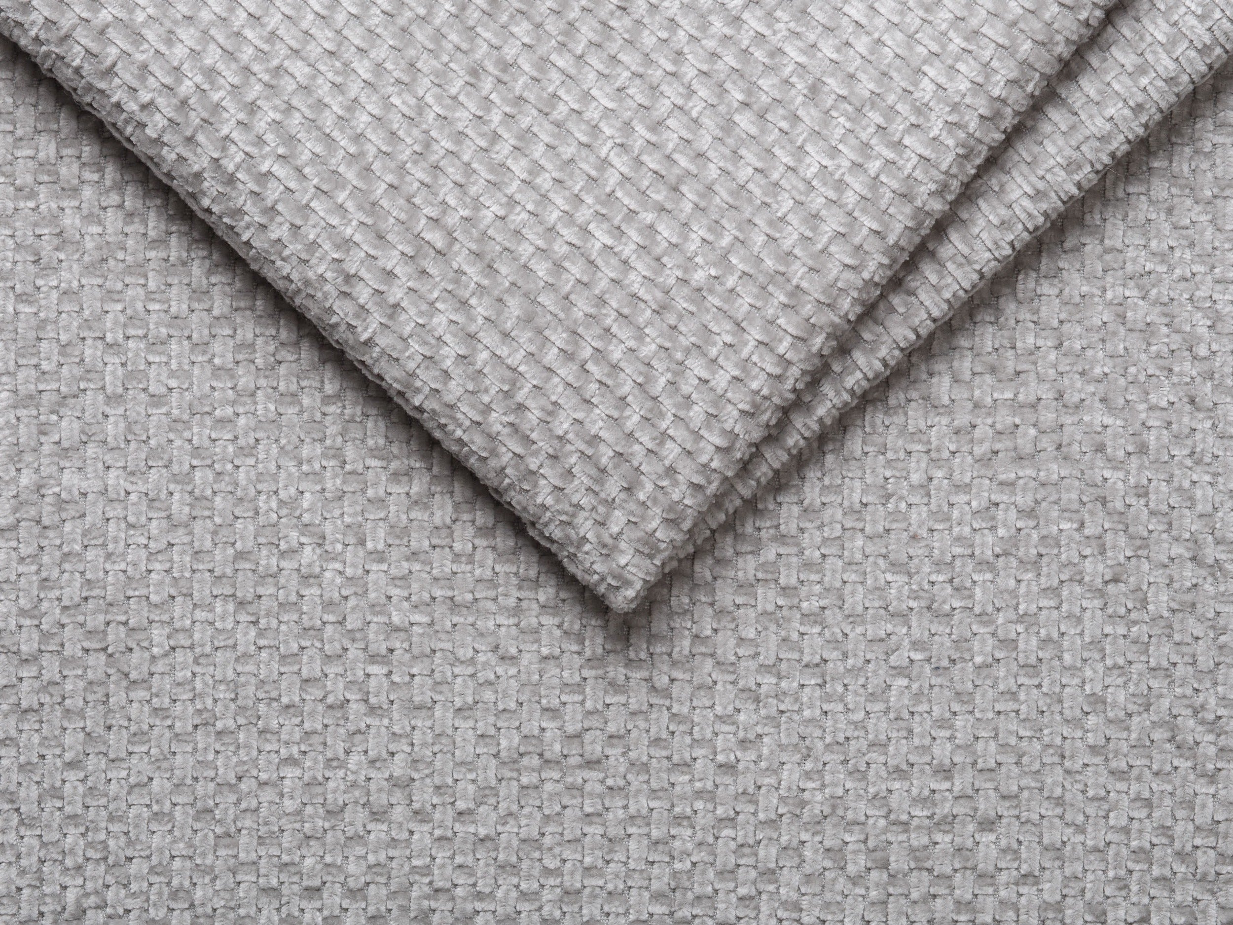 Right-facing U-shaped corner sofa MILEY gray chenille