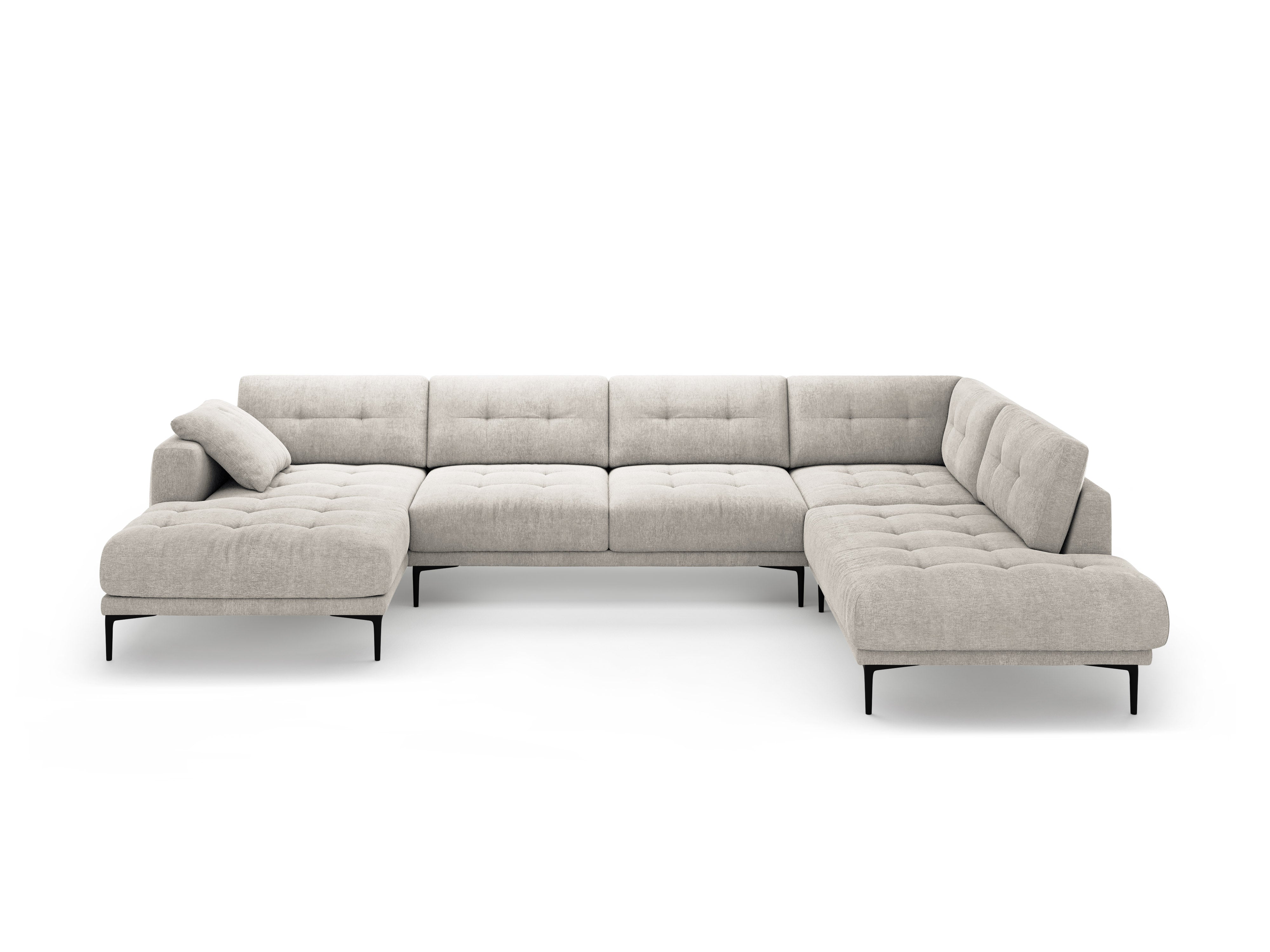 Panoramarechts-Ecksofa BEMY beige Chenille