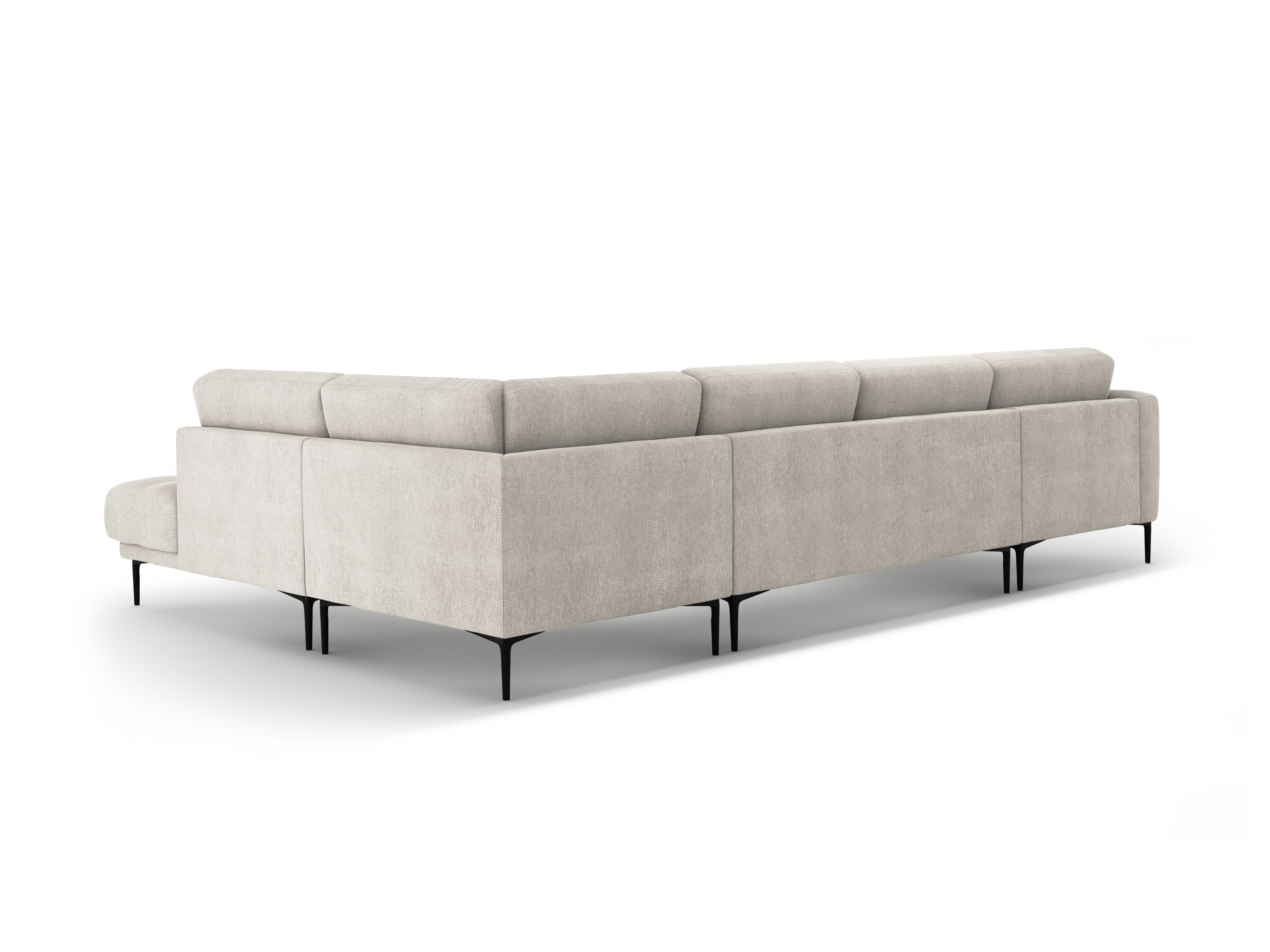 Panoramarechts-Ecksofa BEMY beige Chenille