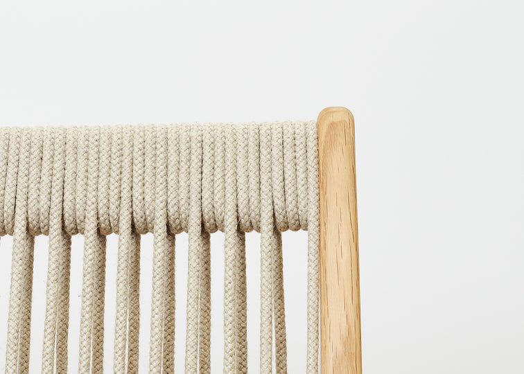 Sessel MR01 Eichenholz und Leinen