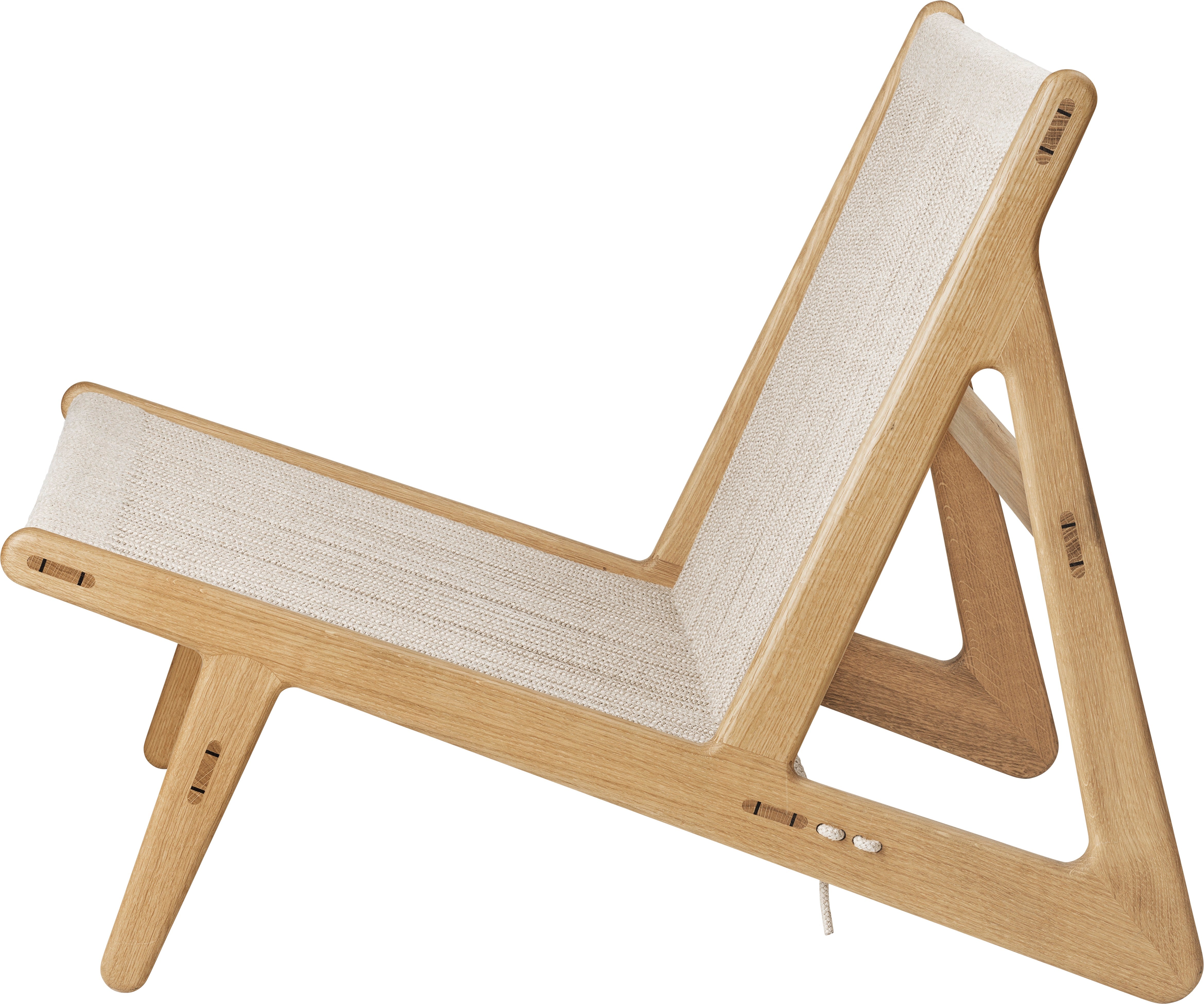 Sessel MR01 Eichenholz und Leinen