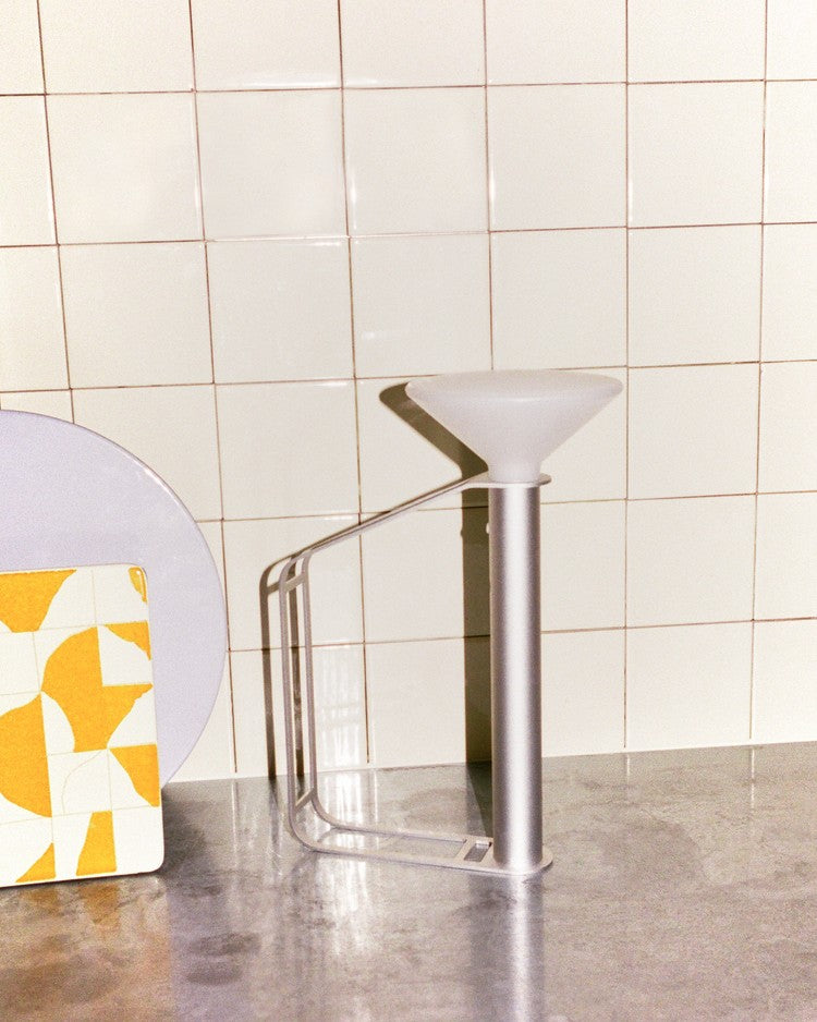 Draagbare buitenlamp PITON zilver