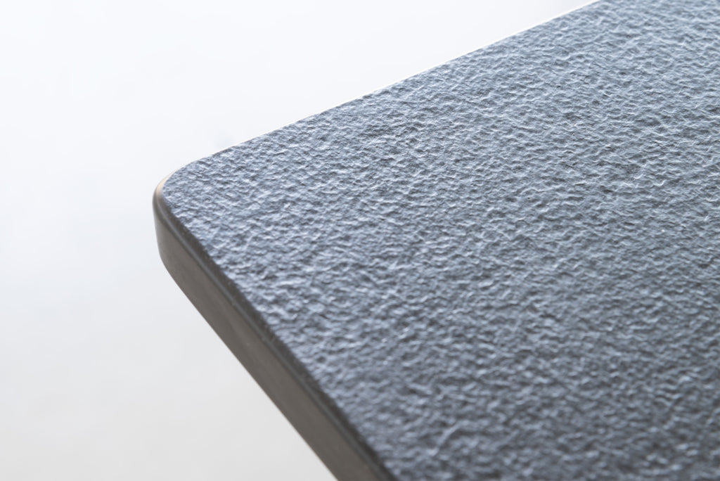 BAGUETTE table polished aluminum base