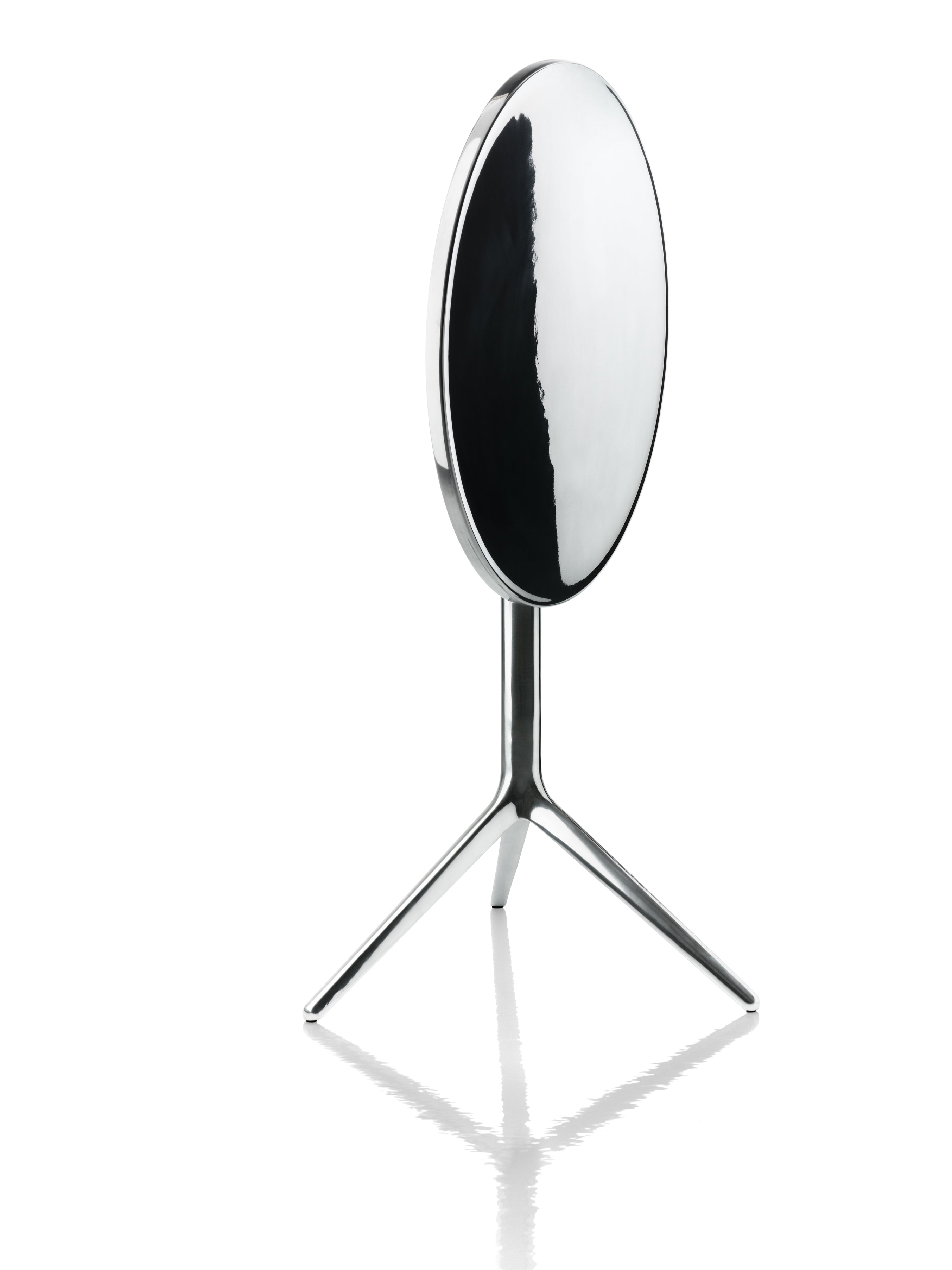 Ronde opvouwbare tafel CENTRAL gepolijst aluminium