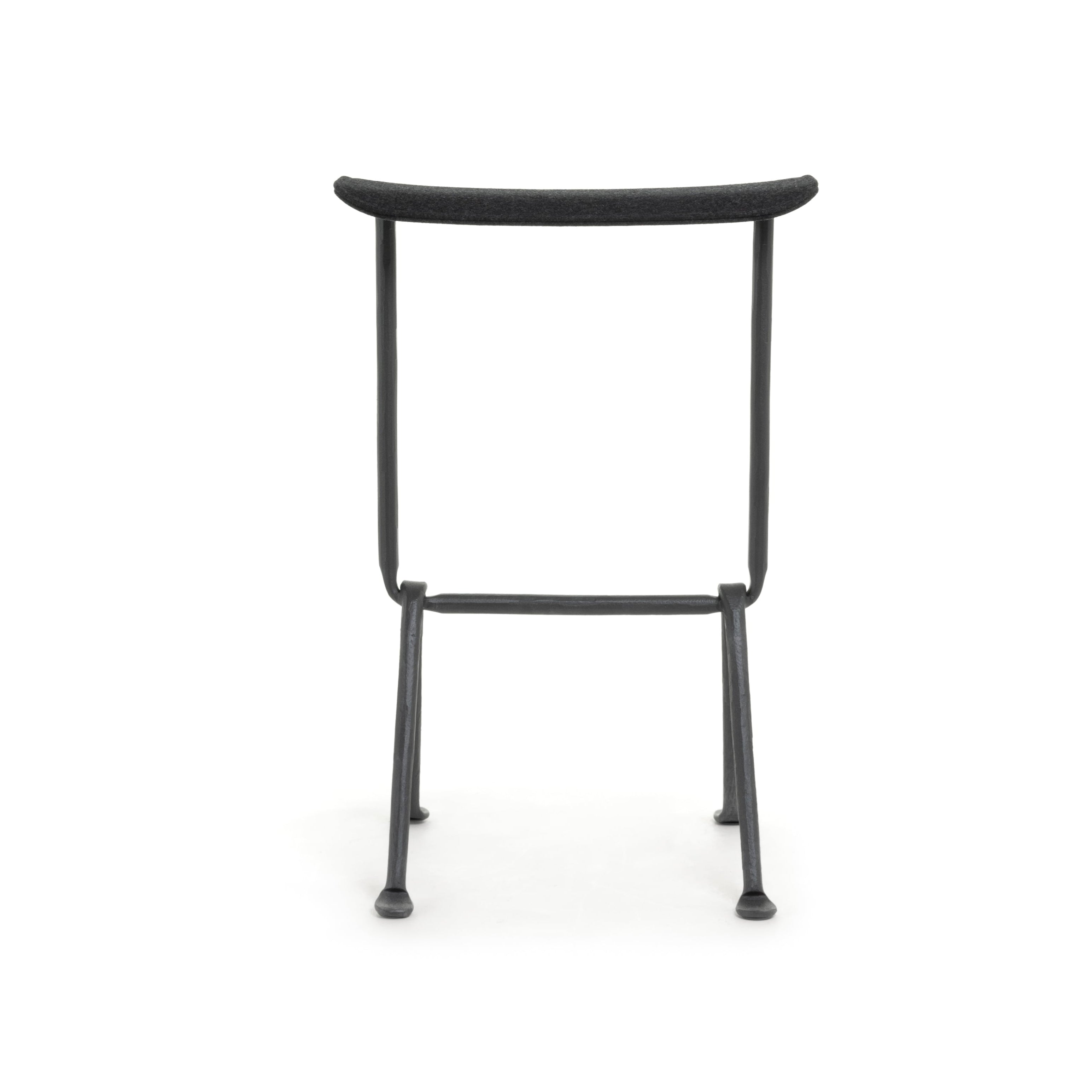 Barkruk OFFICINA antracietkleurige basis met grijze zitting