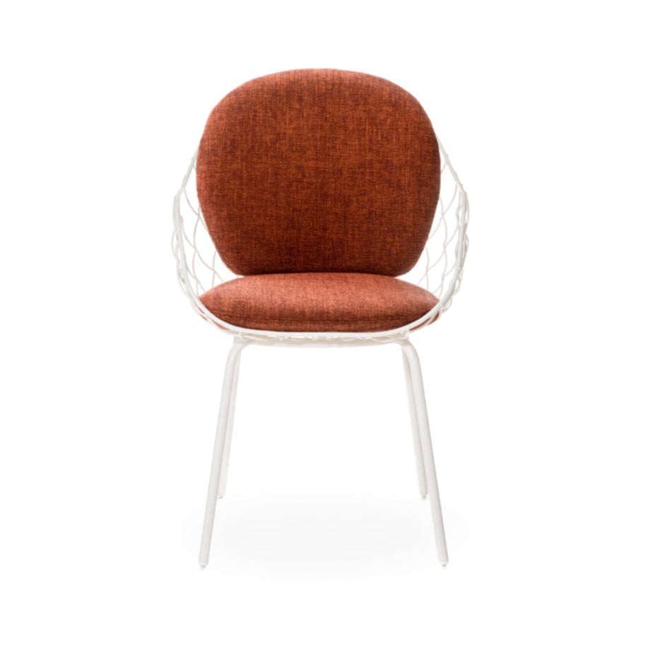 Buitenstoel PIÑA rood met witte basis