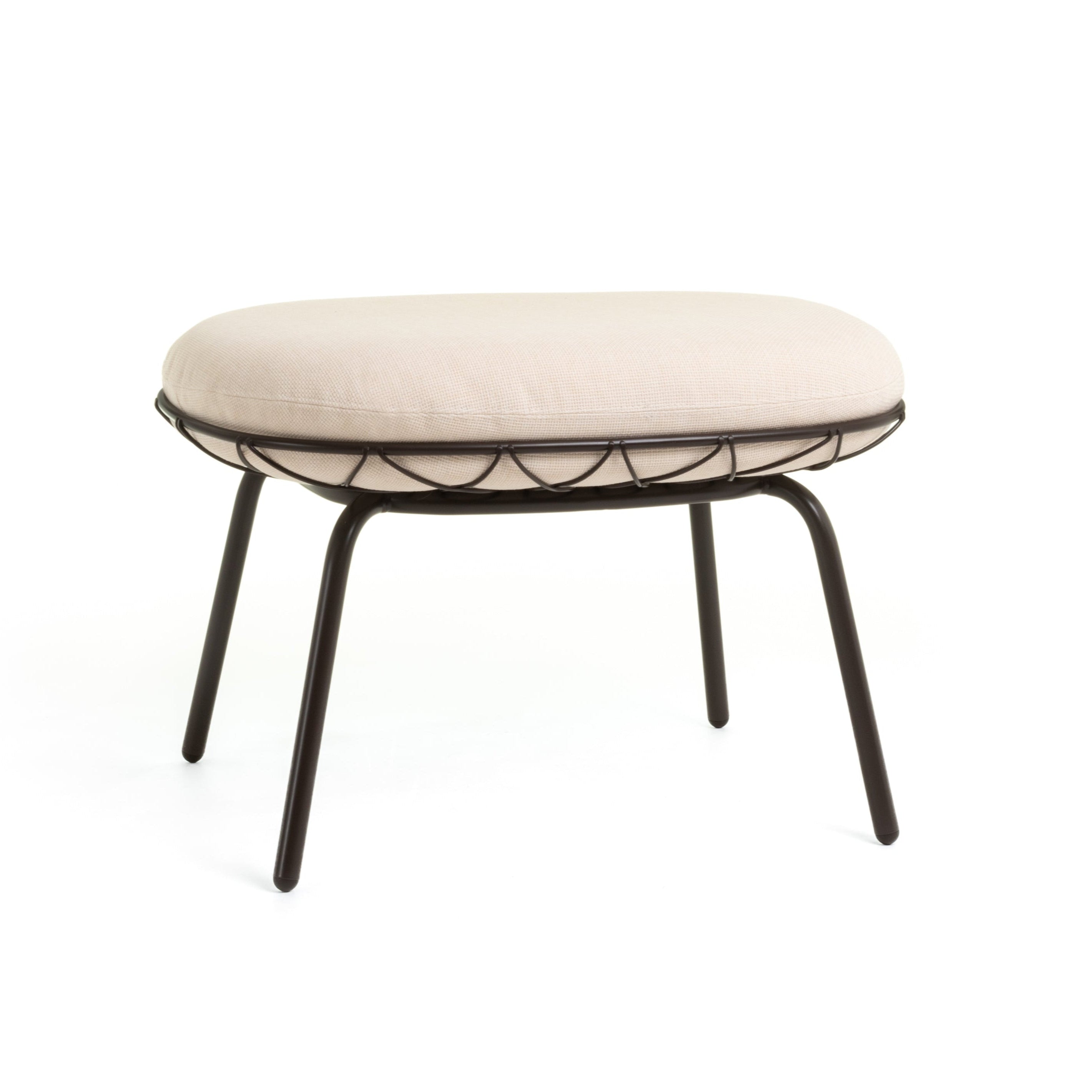 Buitenpoef PIÑA crème met zwarte basis