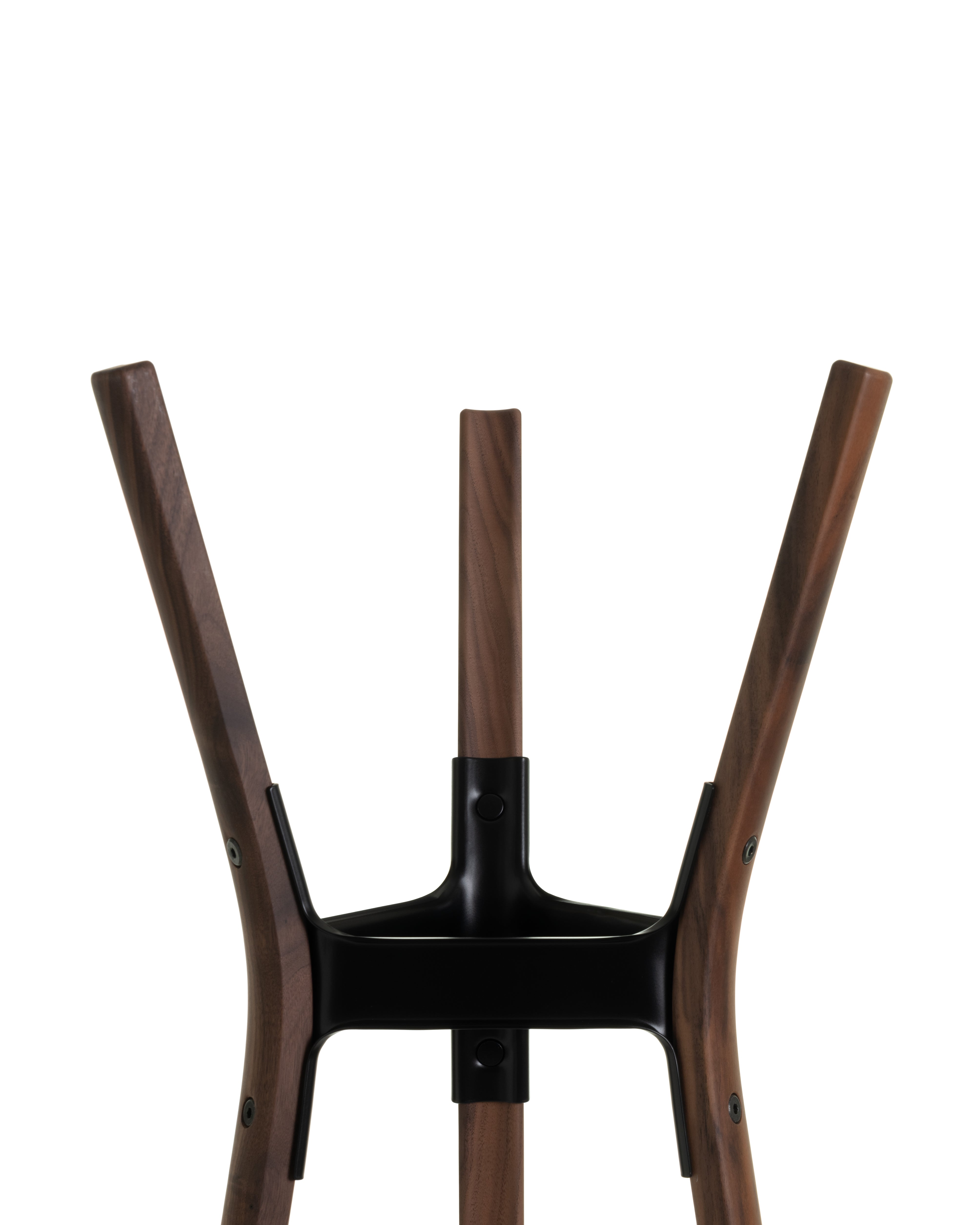 STEELWOOD standing coat rack dark brown walnut wood