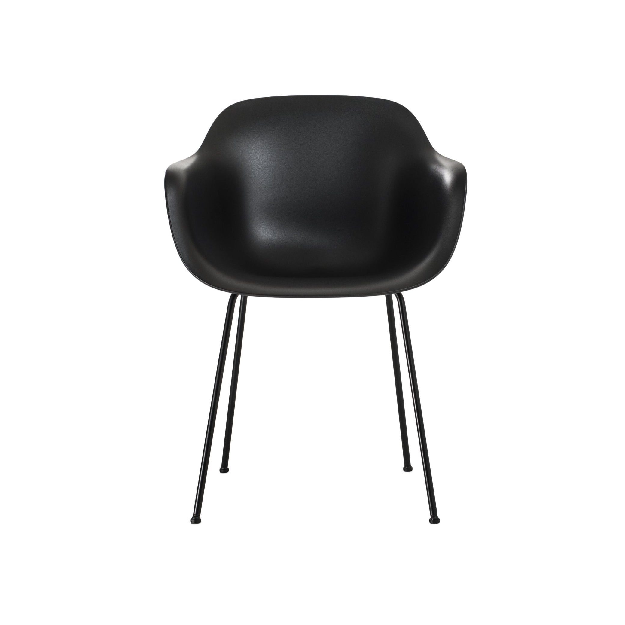 Fauteuil SUBSTANCE zwart met metalen basis